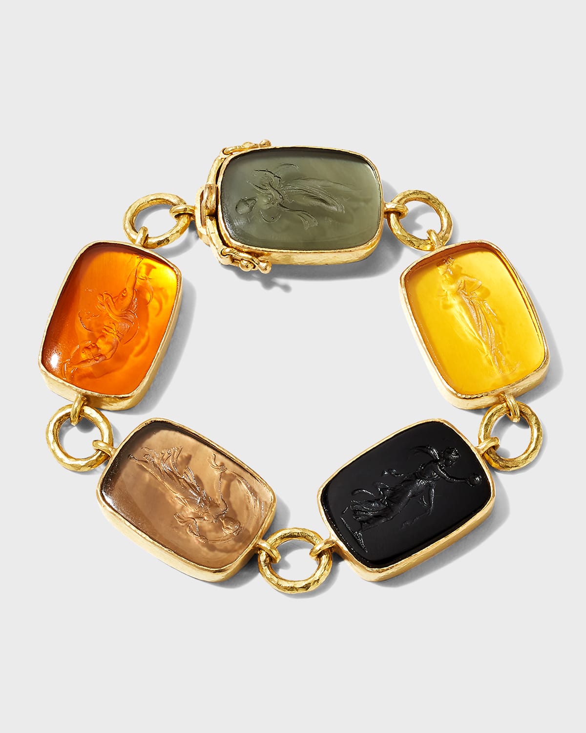 New Muse 19k Gold Glass Intaglio Bracelet