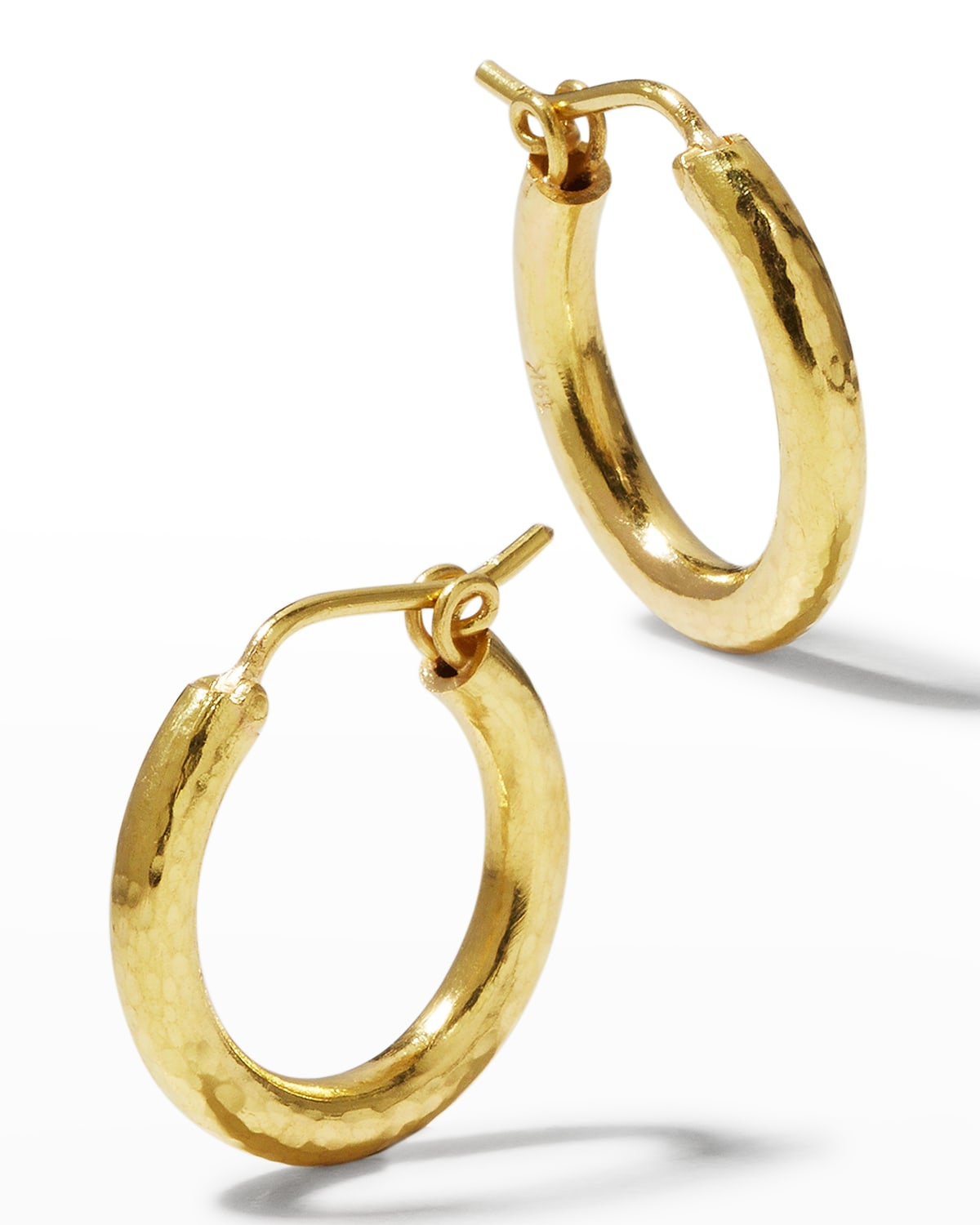 19K Yellow Gold Hoop Earrings