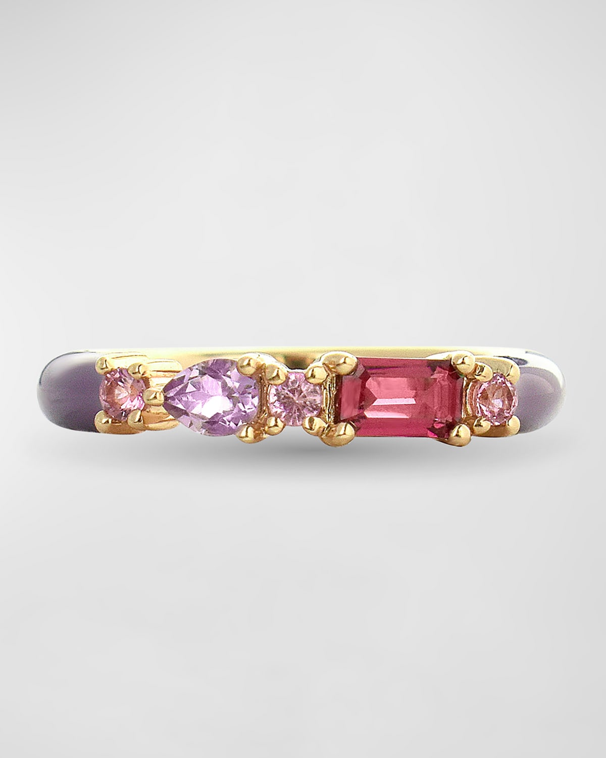 Gemstone Enamel Ring