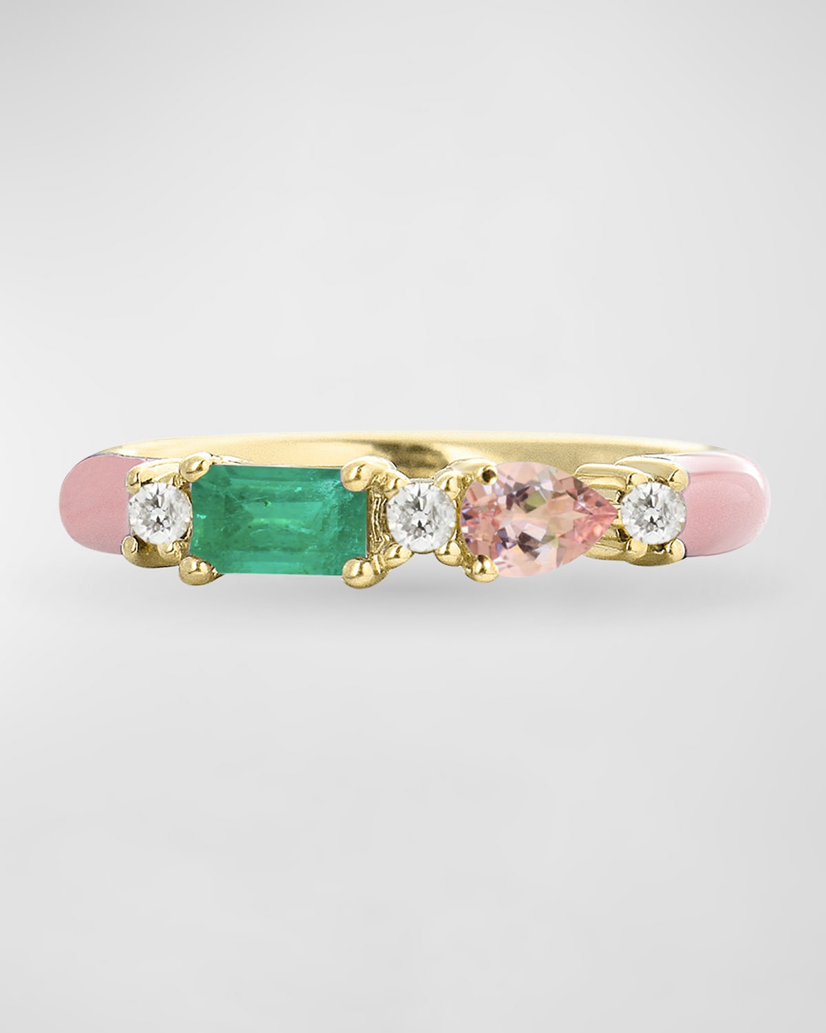 Gemstone Enamel Ring