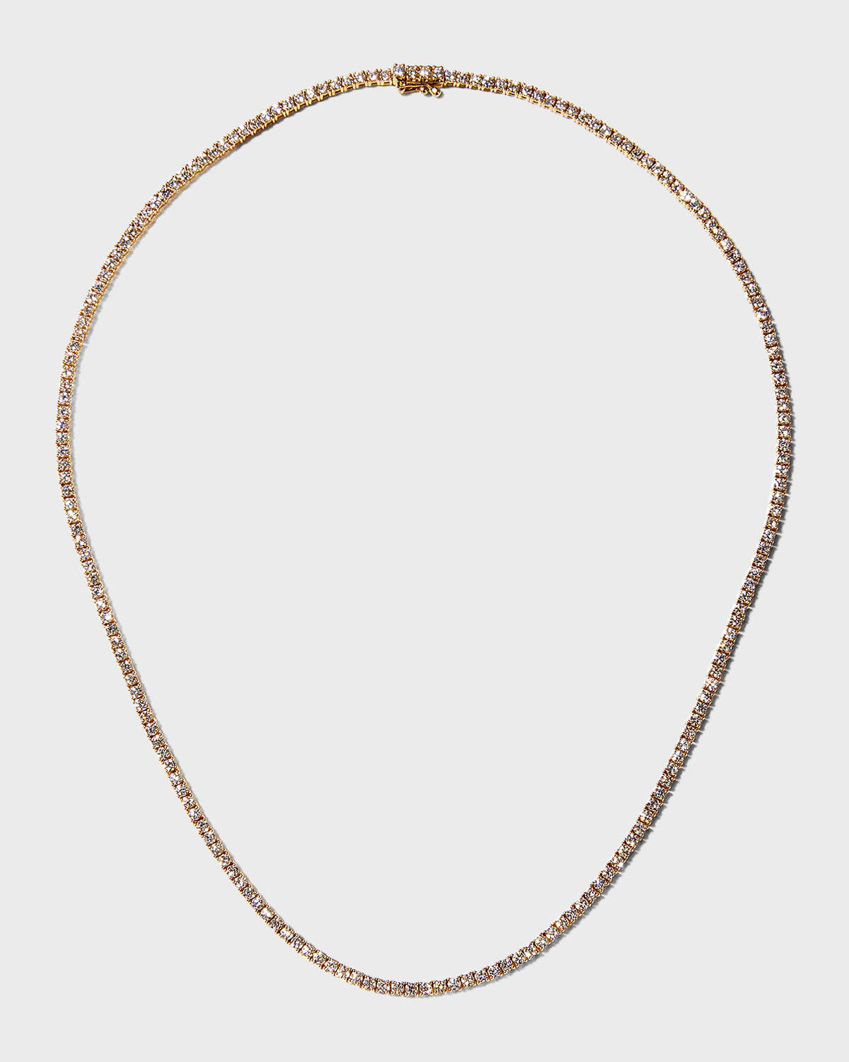 18k Gold Diamond Choker Necklace, 16"L