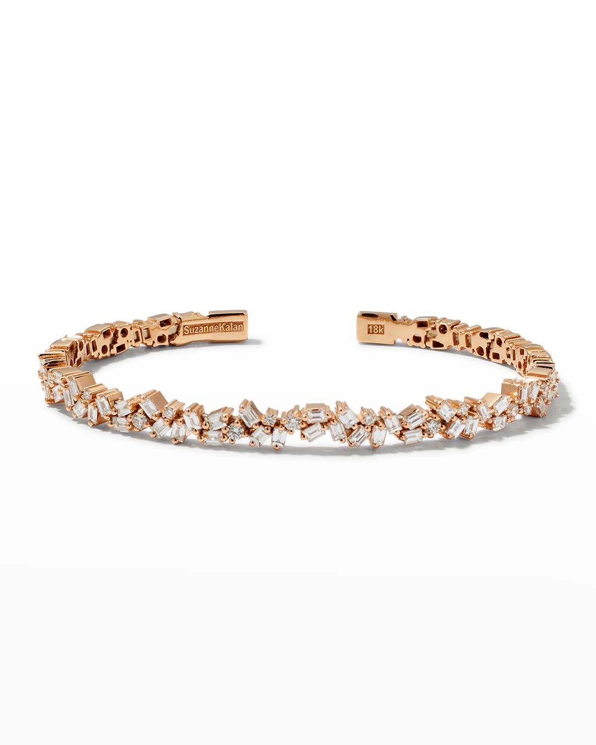 18K Rose Gold & Diamond Cuff Bracelet, Size M