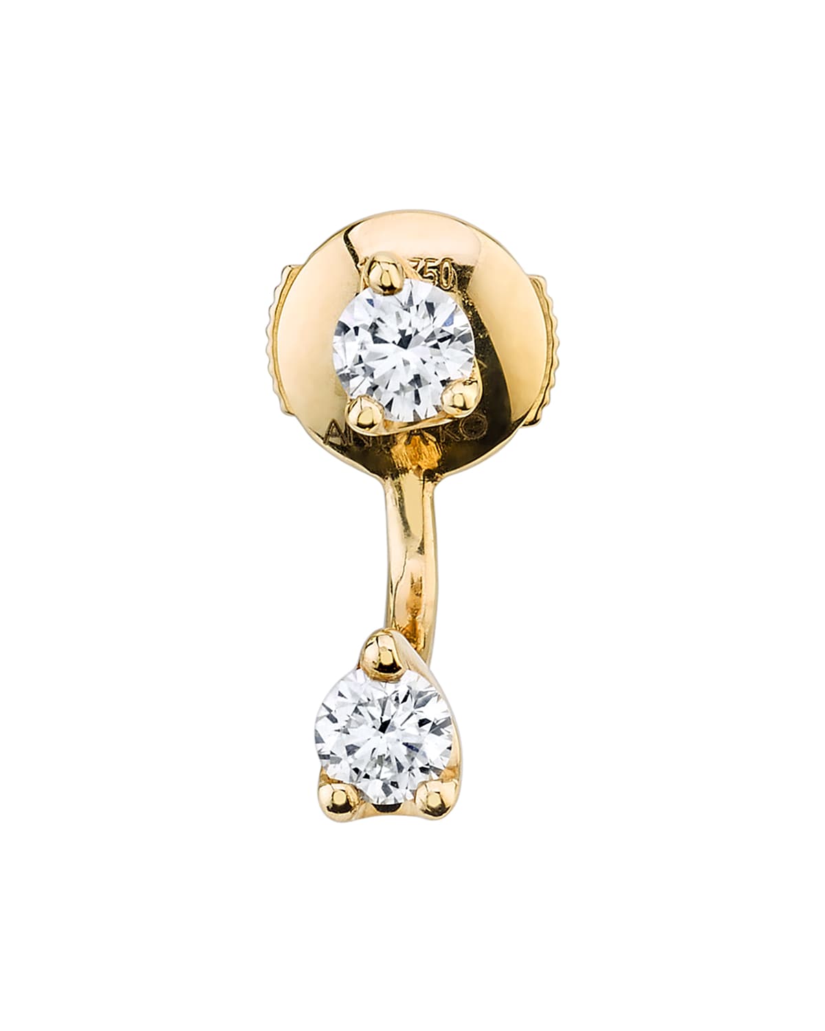 18k Gold Diamond Orbit Earring (Single)