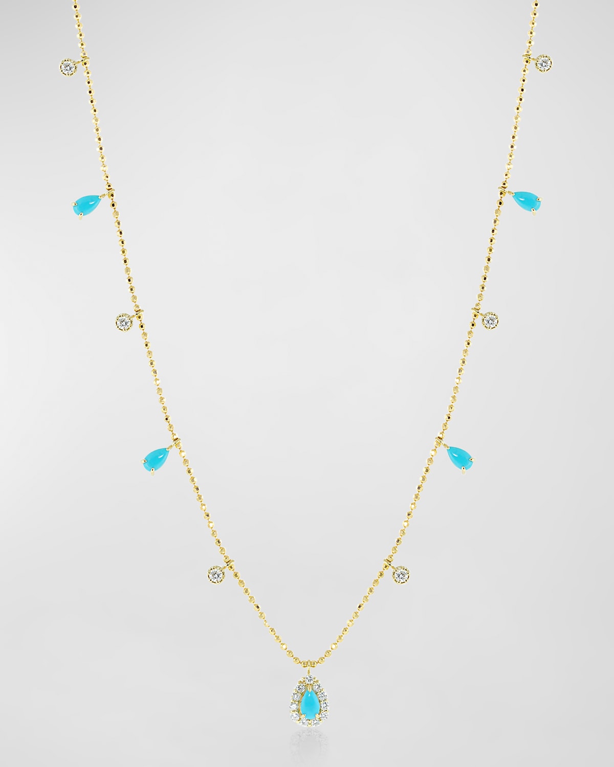 18K Yellow Gold Teardrop Necklace