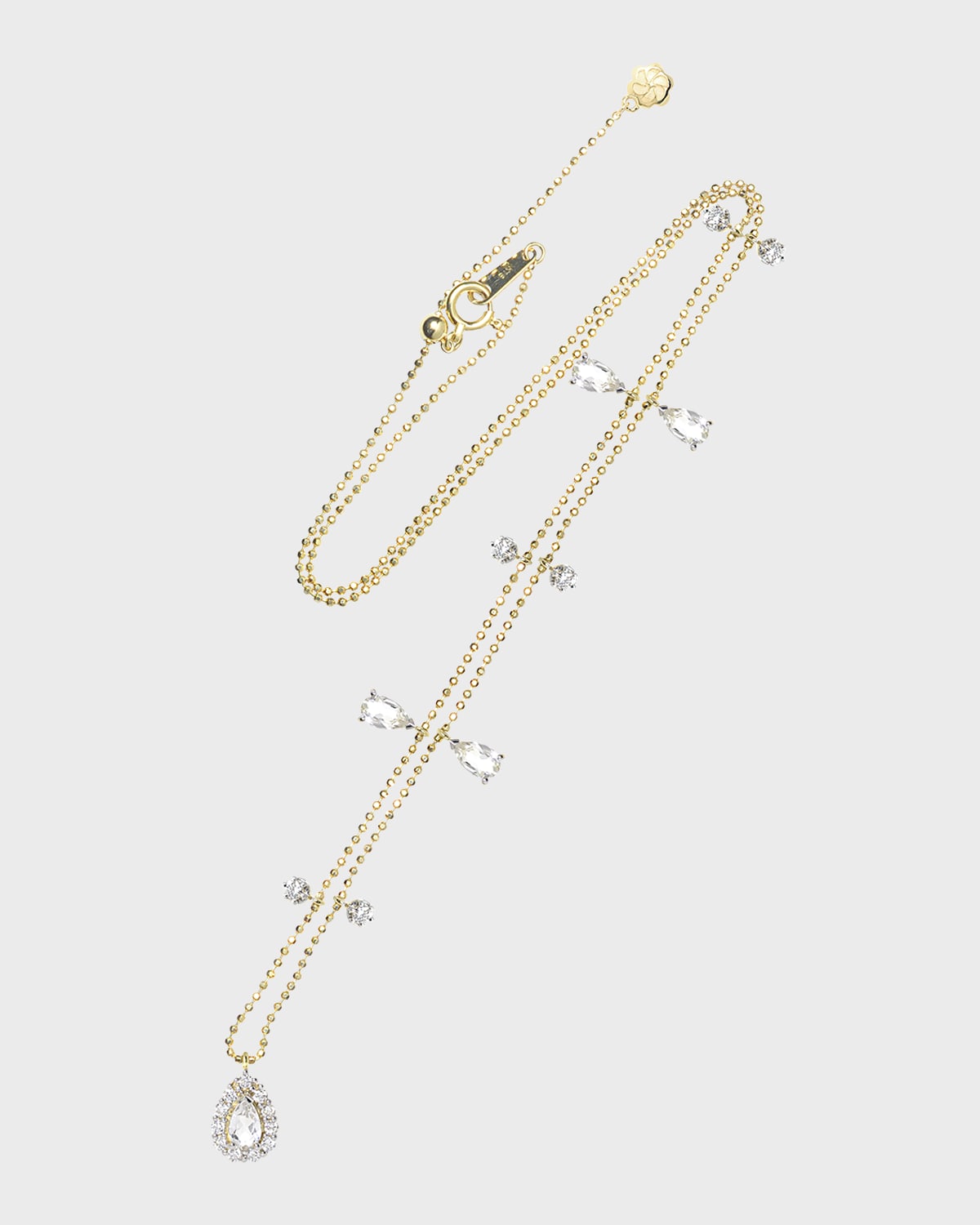 18K Yellow Gold Teardrop Necklace