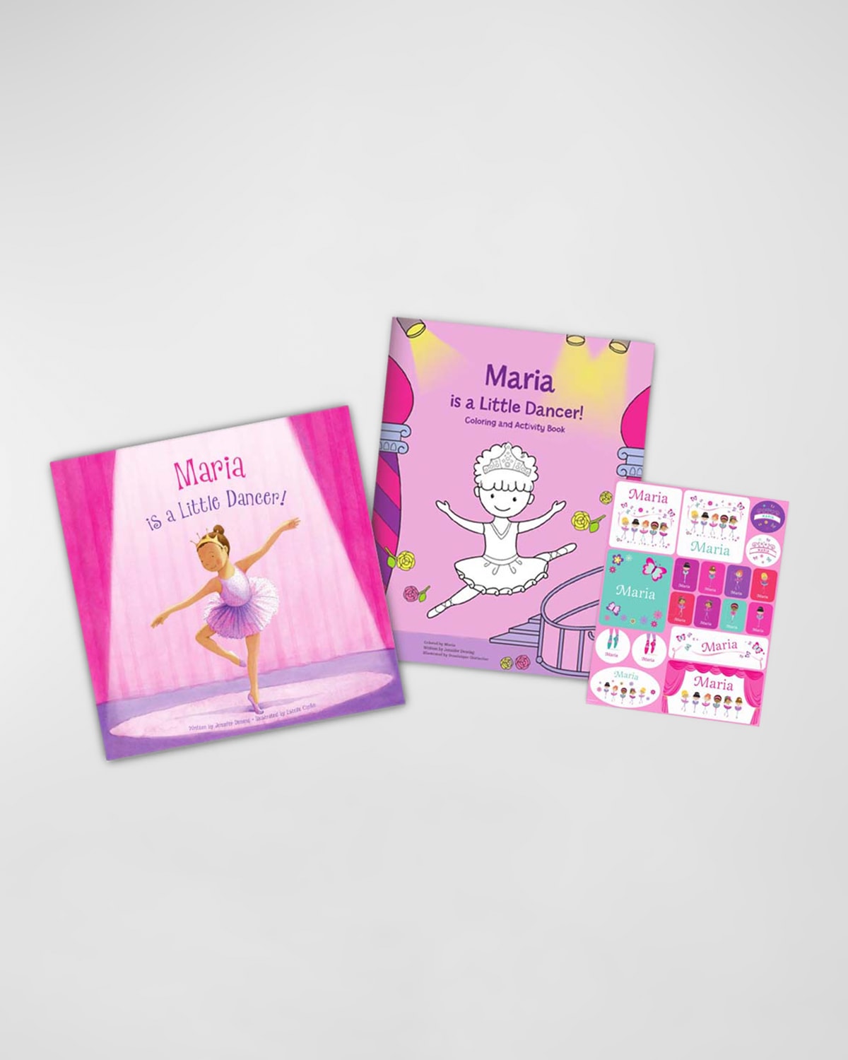 Little Dancer Personalized Book, Coloring Book & Sticker Gift Set