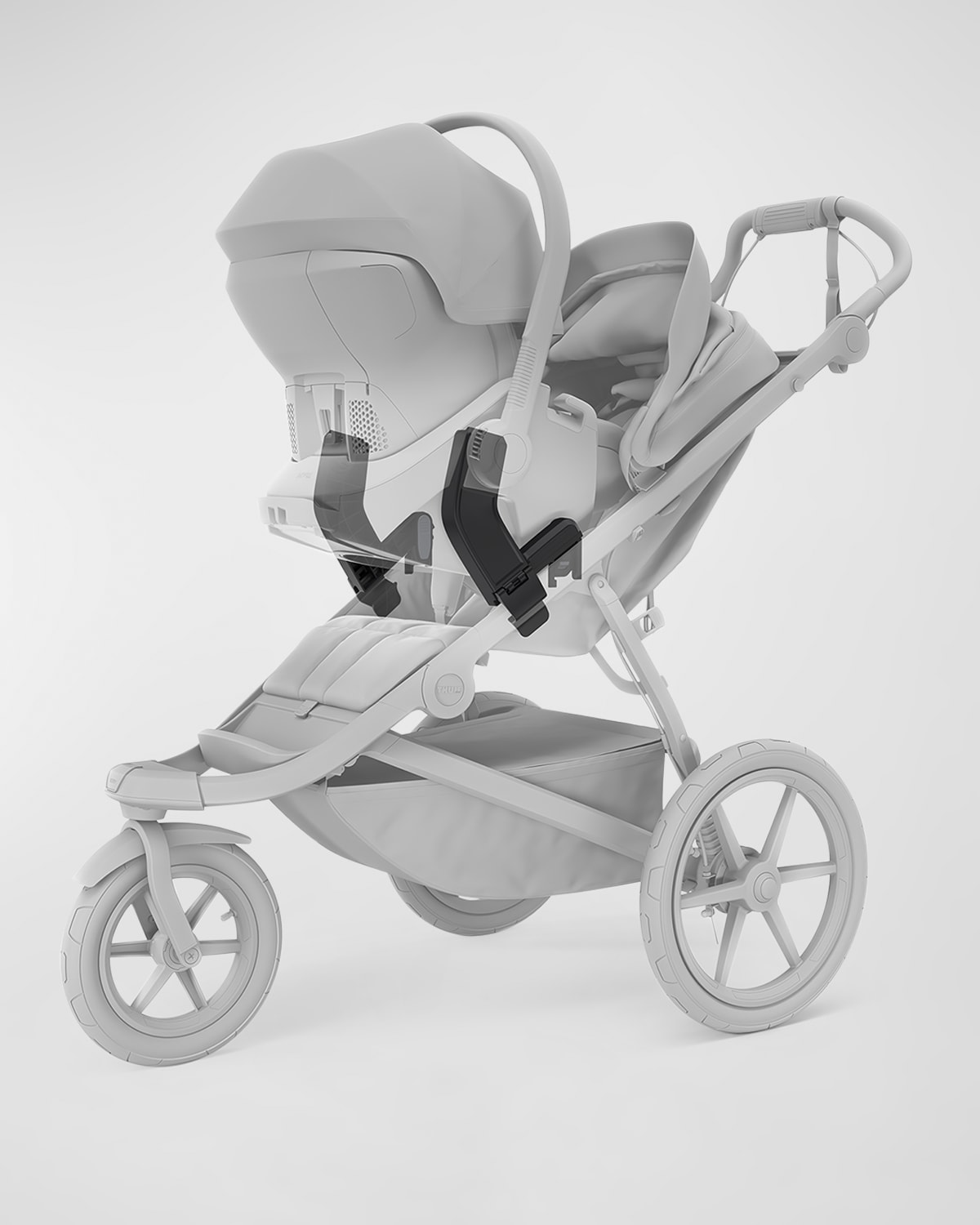 Thule Urban Glide 3 & 4-wheel Single Car Seat Adapter Maxi Cosi, Nuna, Cybex In Black