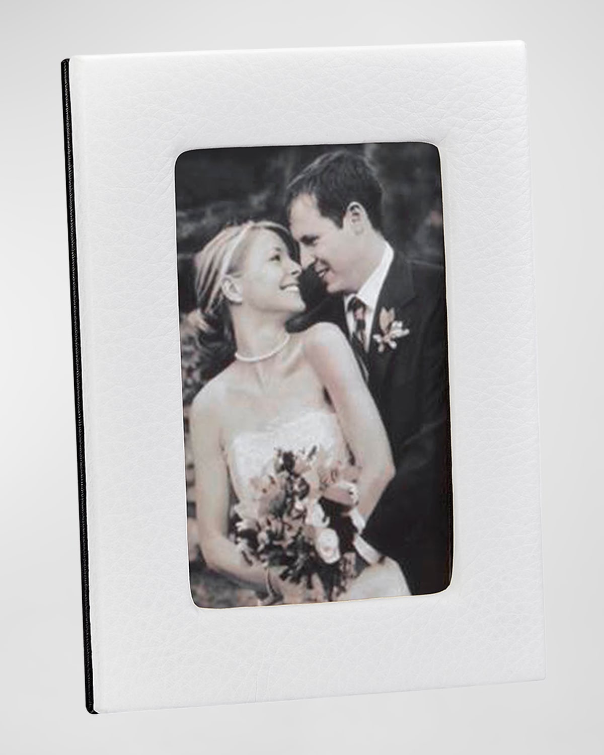 Graphic Image Leather Frame, 4x6 In White