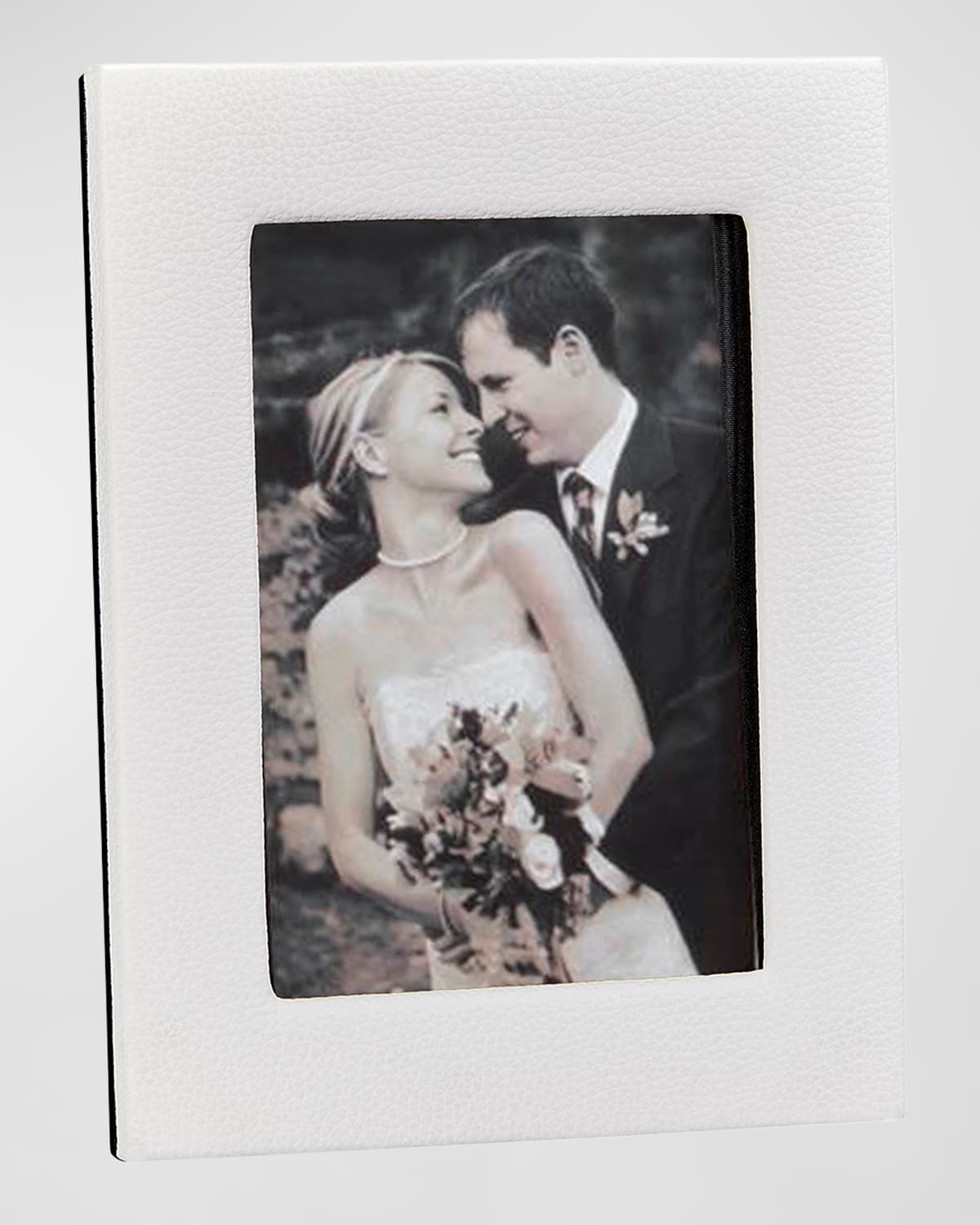 Graphic Image Leather Frame, 5x7 In White
