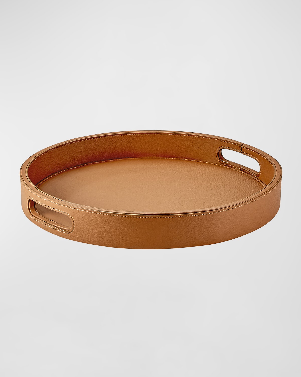 Graphic Image Leather Bar Tray In British Tan