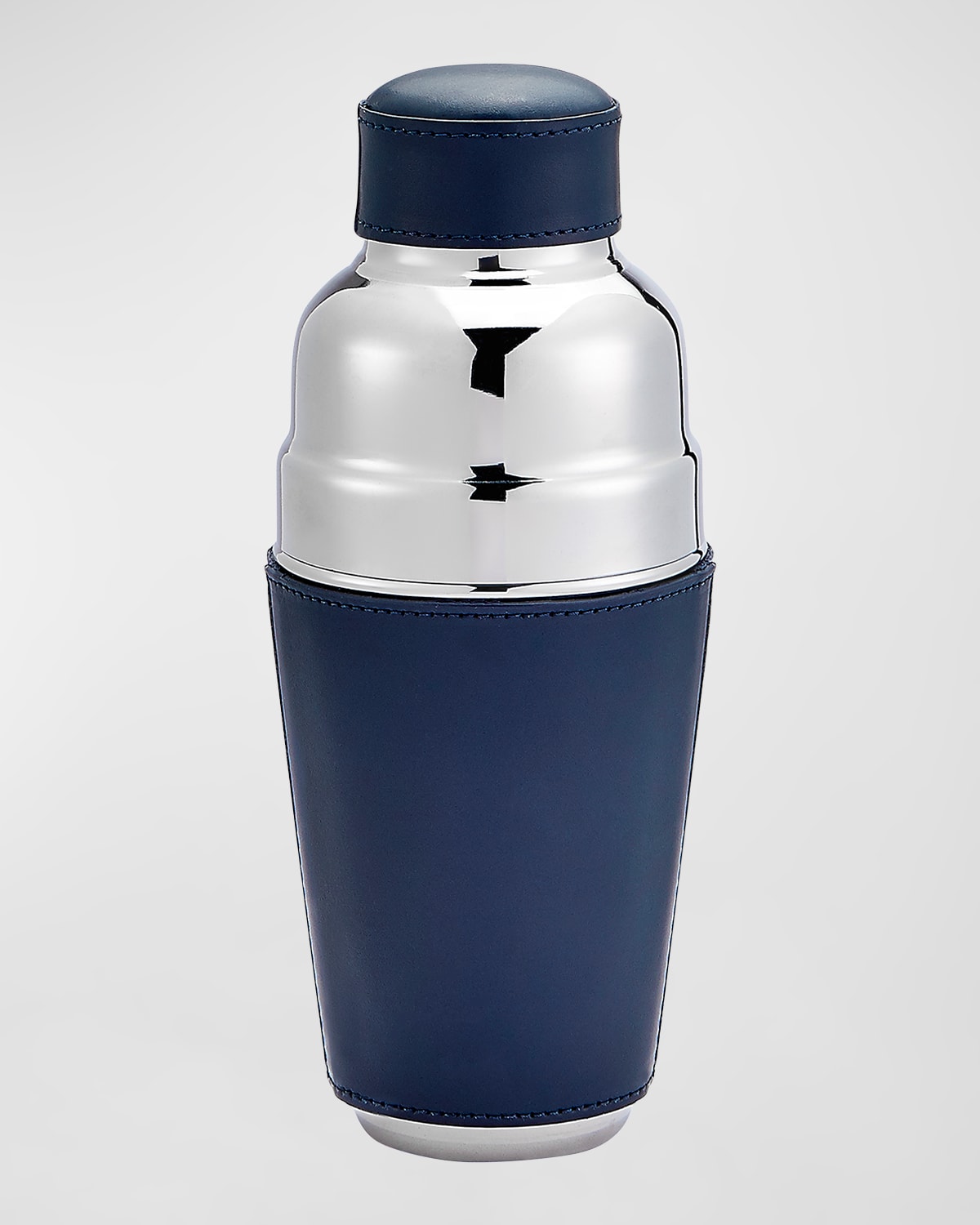 Graphic Image Leather Cocktail Shaker In Blue