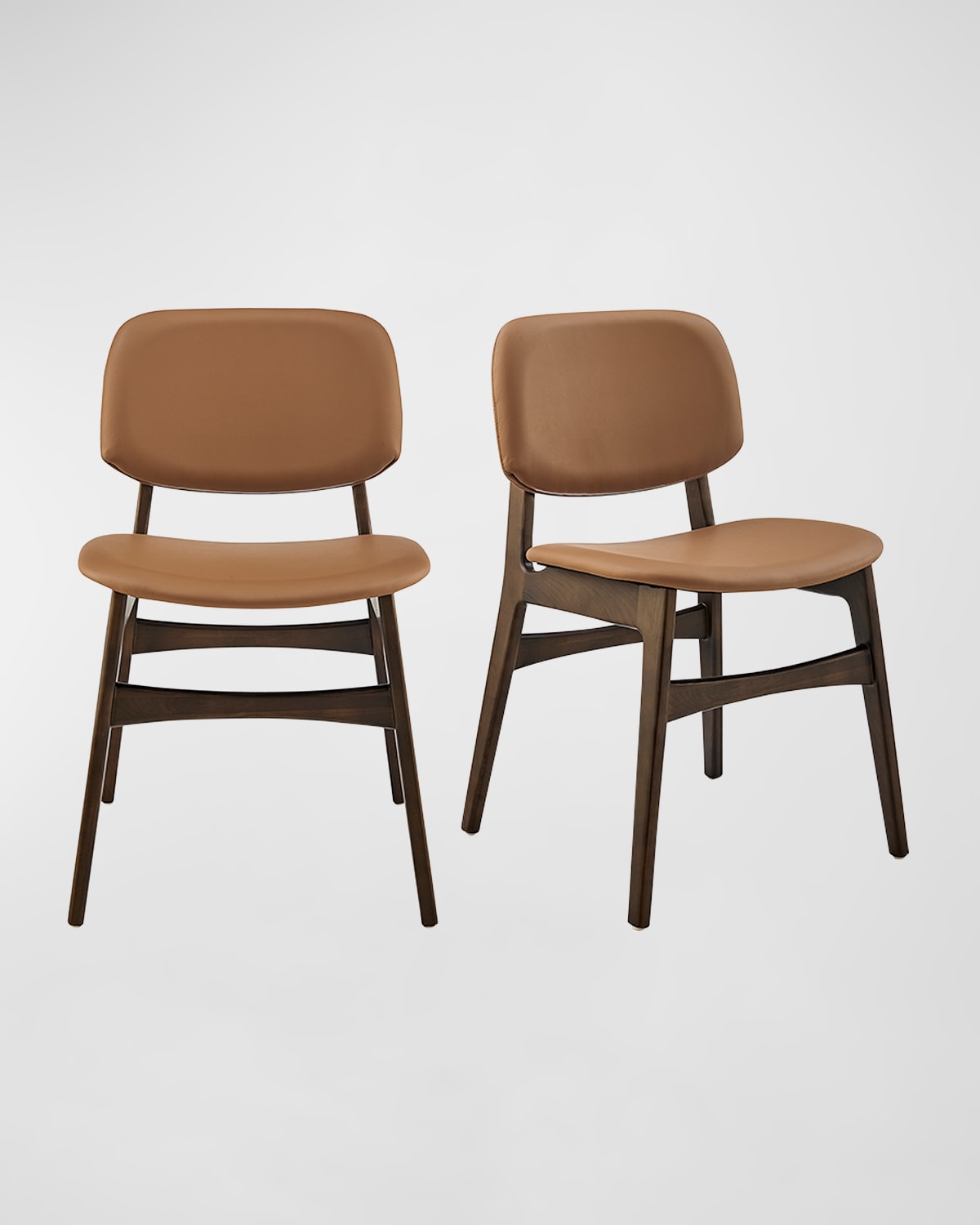 Euro Style Gunther Side Chairs, Set Of 2 In Brown