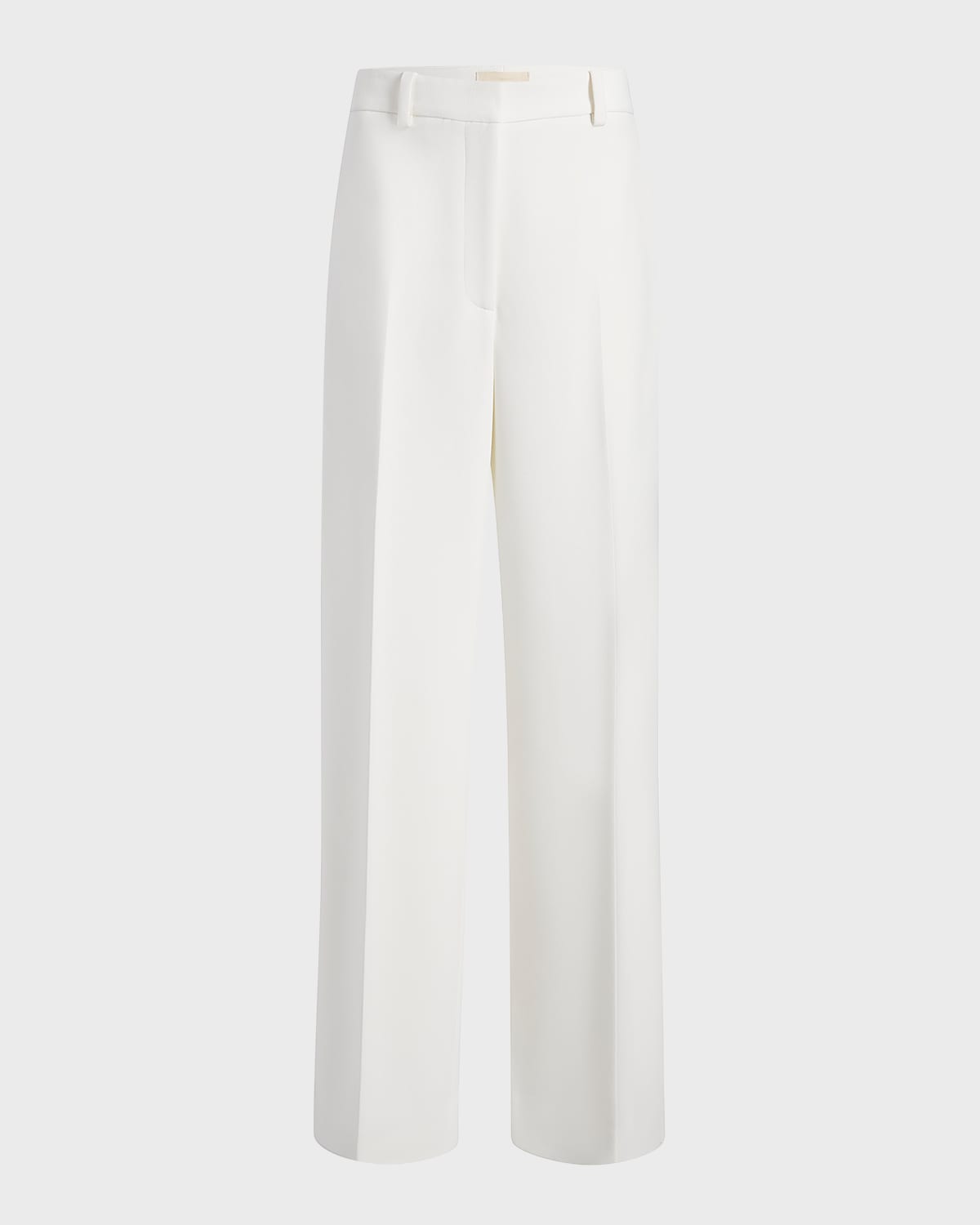 Shop Khaite Bacall Straight Leg Pants In Chalk