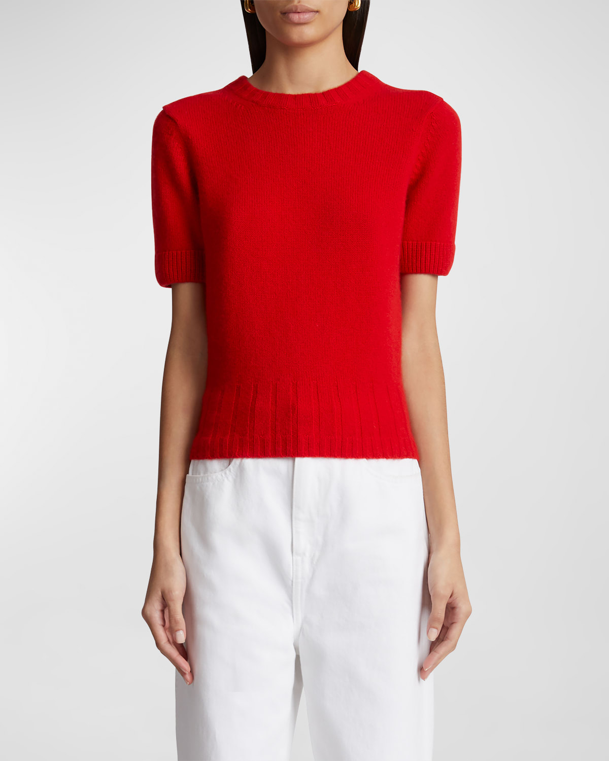 Khaite Luphia Cashmere Sweater In Red