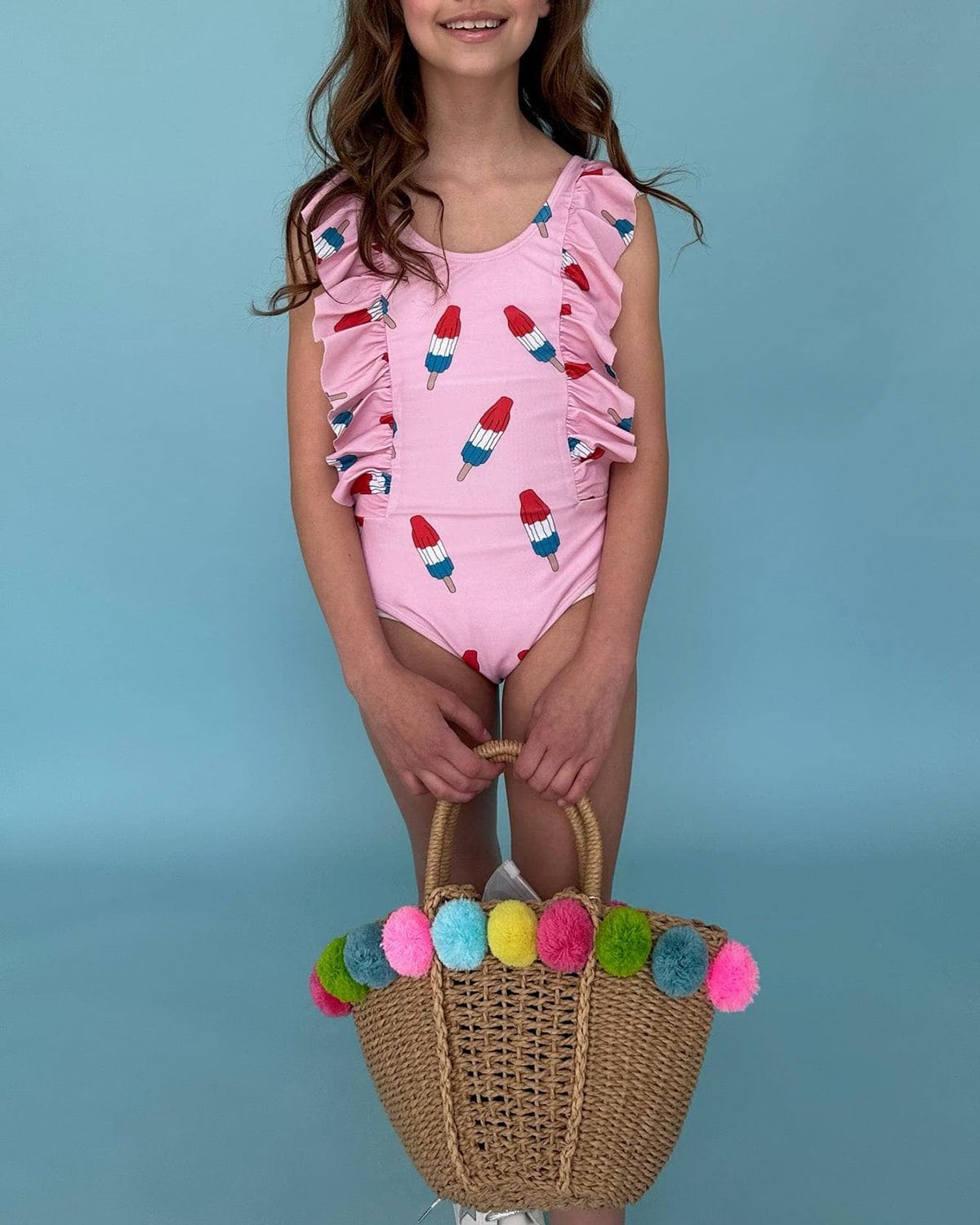 Shop Lola + The Boys Girl's Pinkie Bomb Pop One-piece Swimsuit