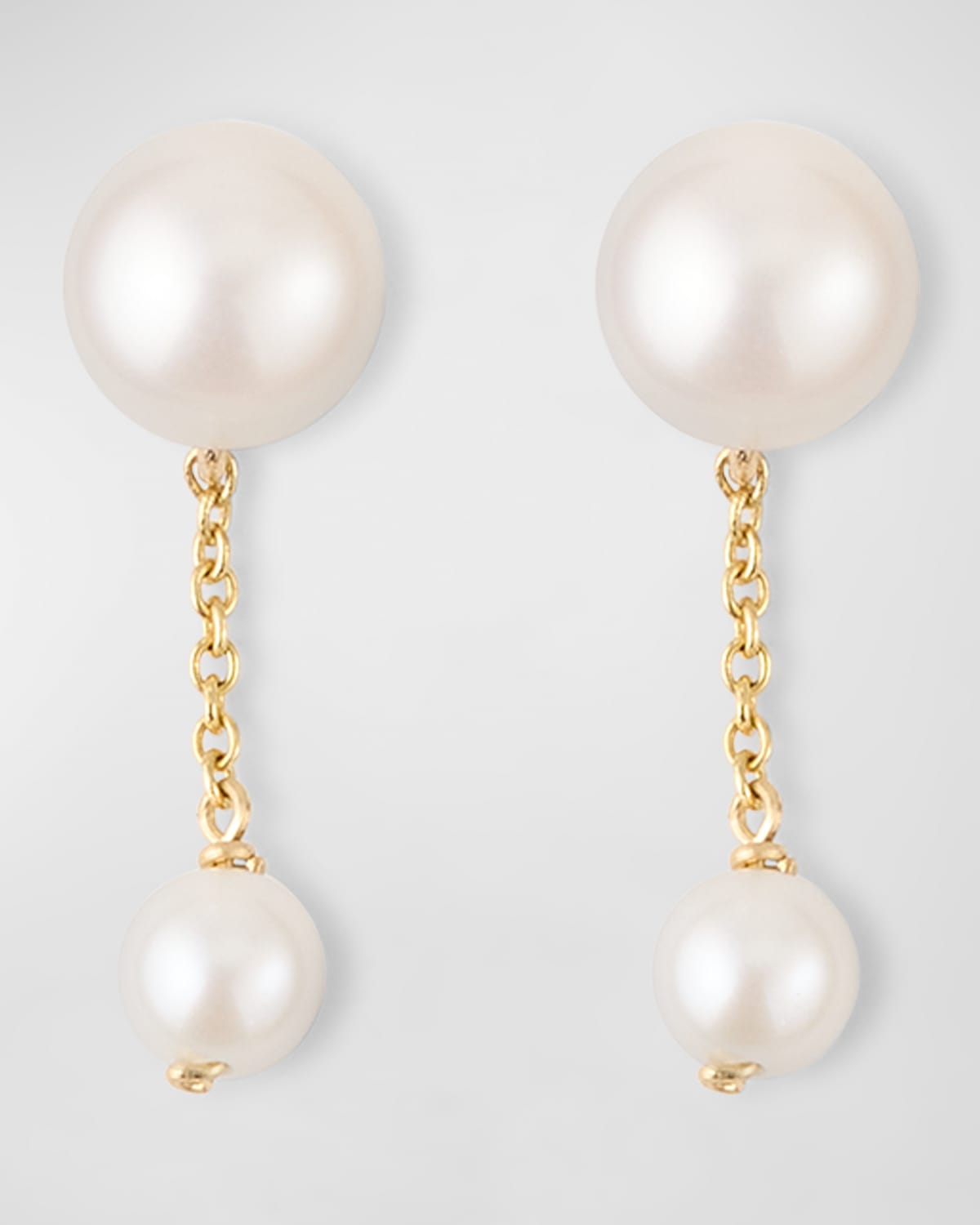 Short Pearl Duo Drop Earrings