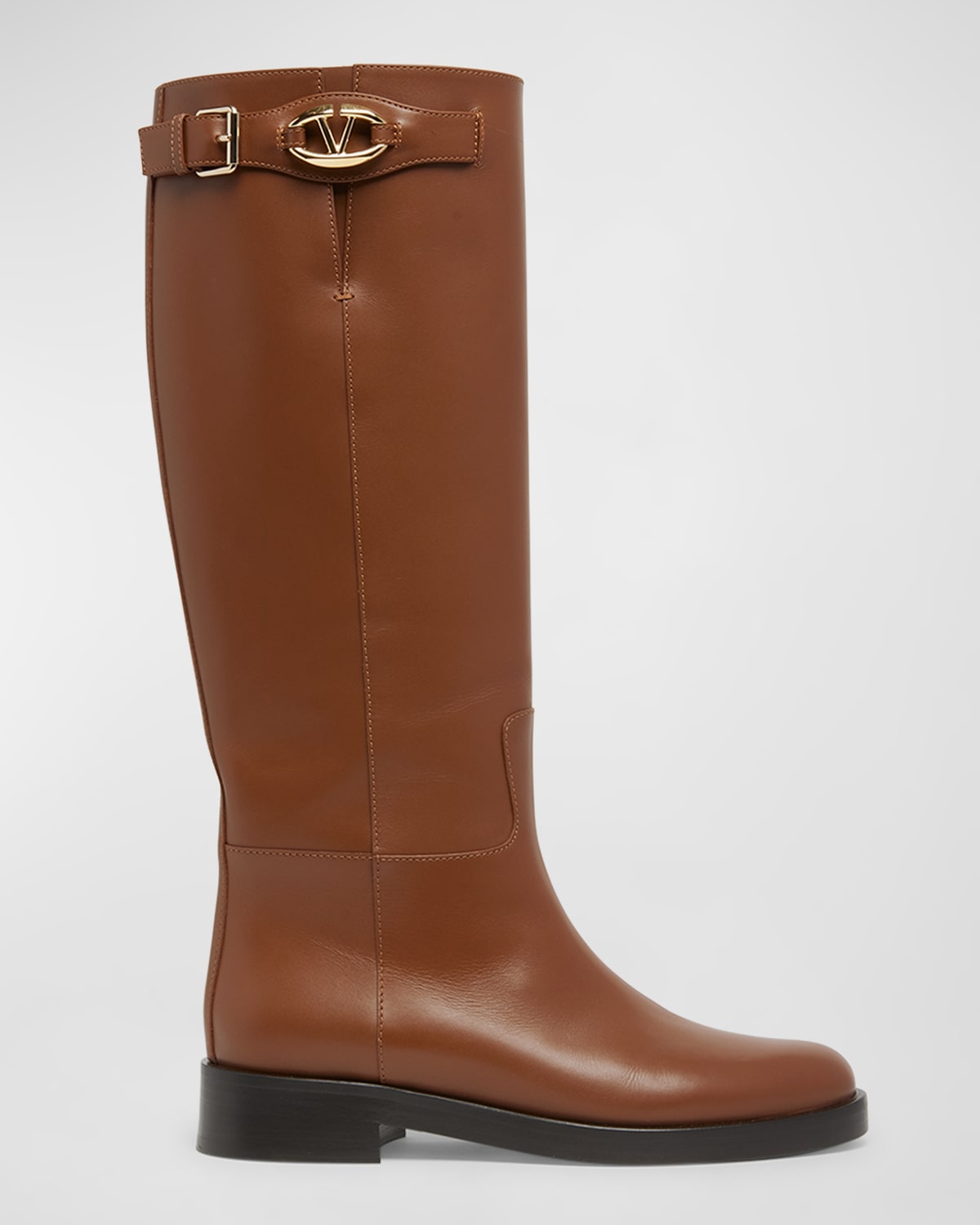 VLogo Bold Edition Leather Knee Boots