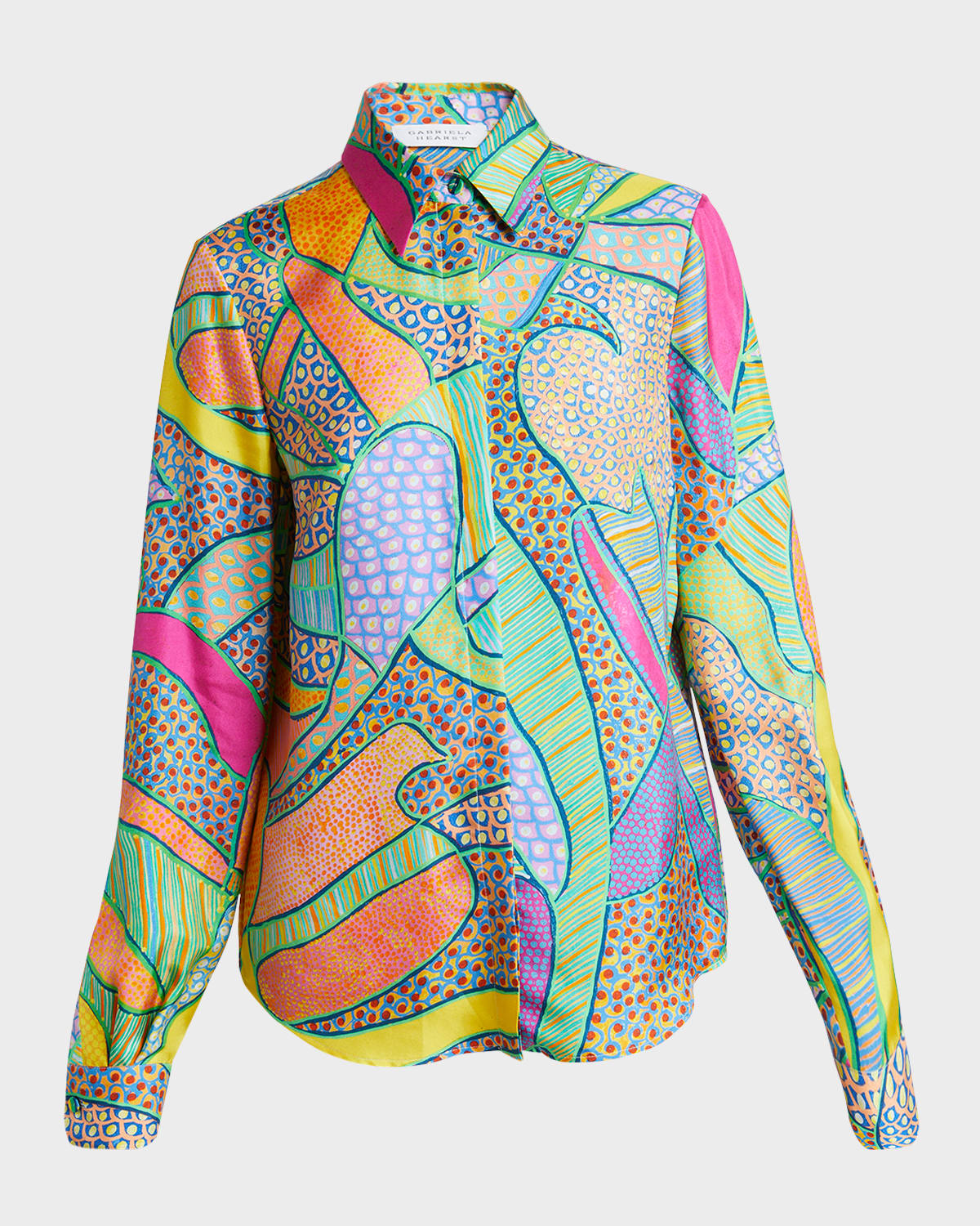 Gabriela Hearst Henri Patterned Button-front Shirt In Multi