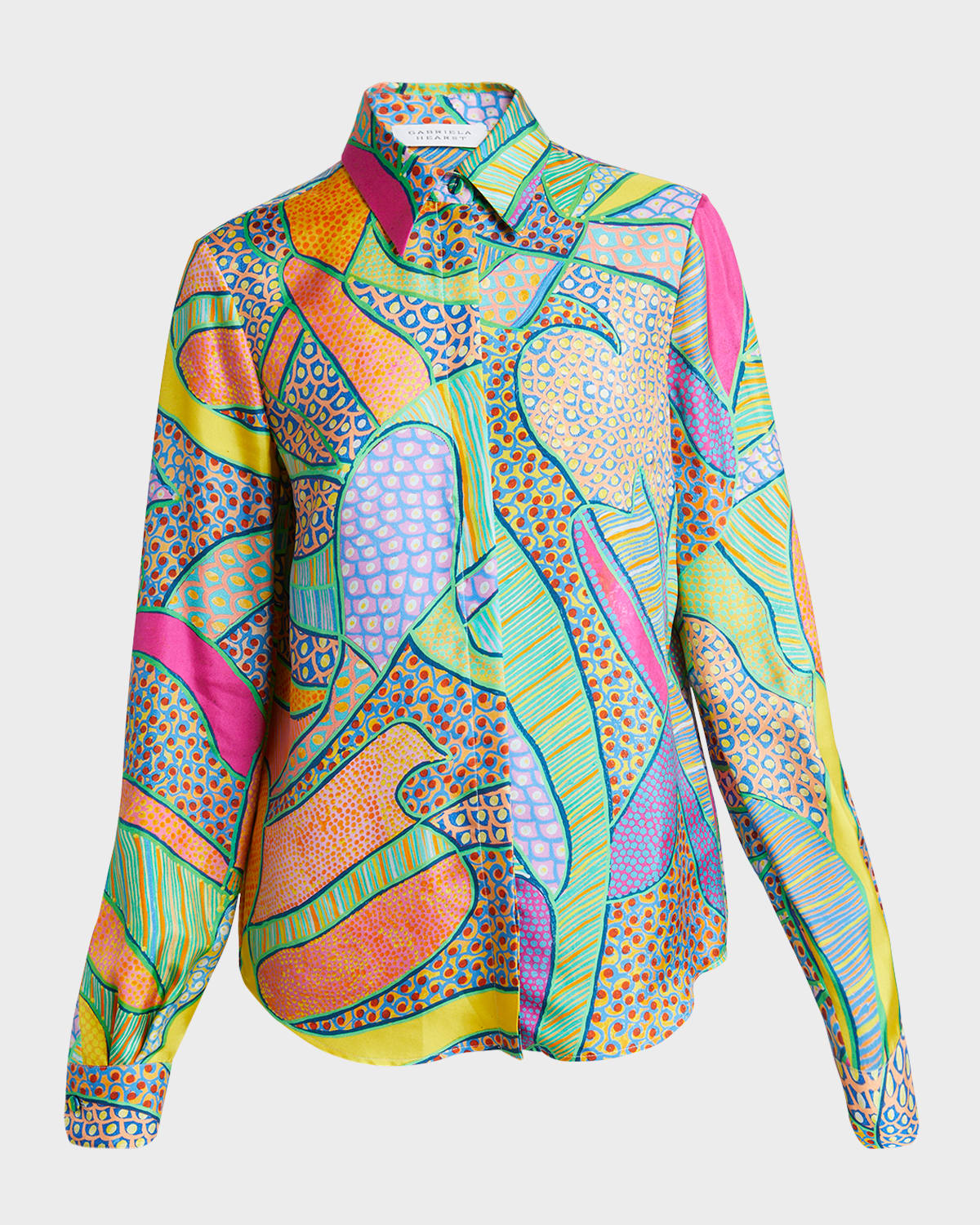 Shop Gabriela Hearst Henri Patterned Button-front Shirt In Multi