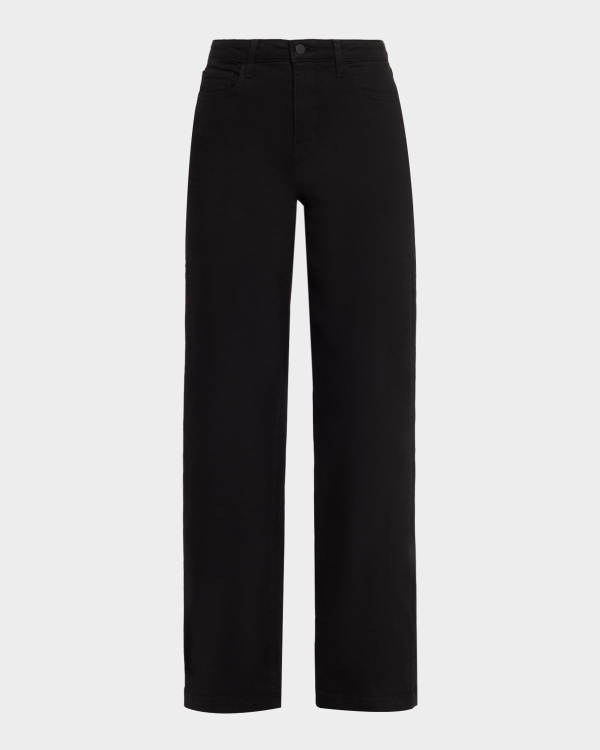 L'agence Scottie High-rise Wide-leg Jeans In Black