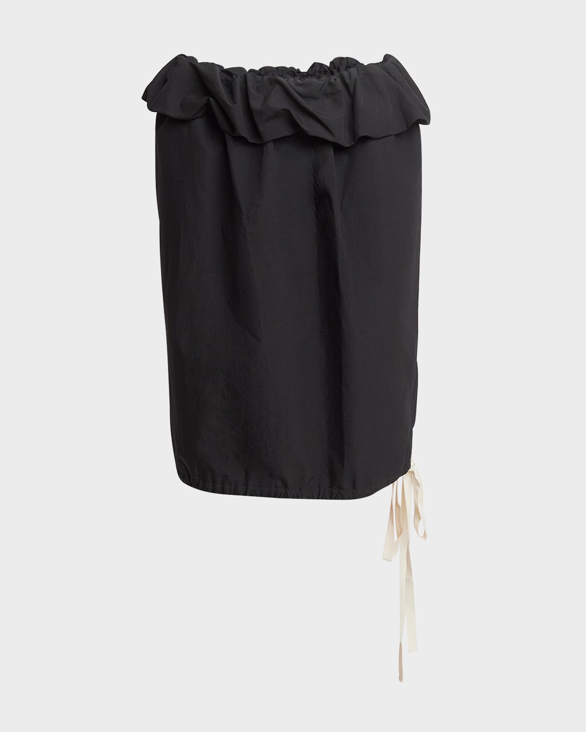 Proenza Schouler Hayley Ruffled Cotton Poplin Midi Skirt In Black