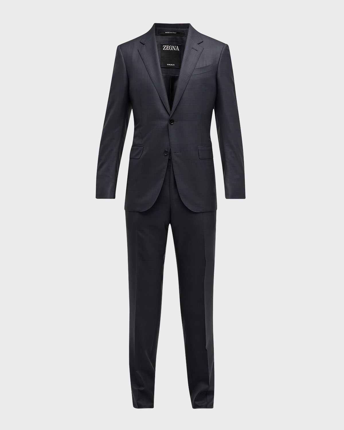 Zegna Men's 15milmil15 Plaid Suit In Black Check