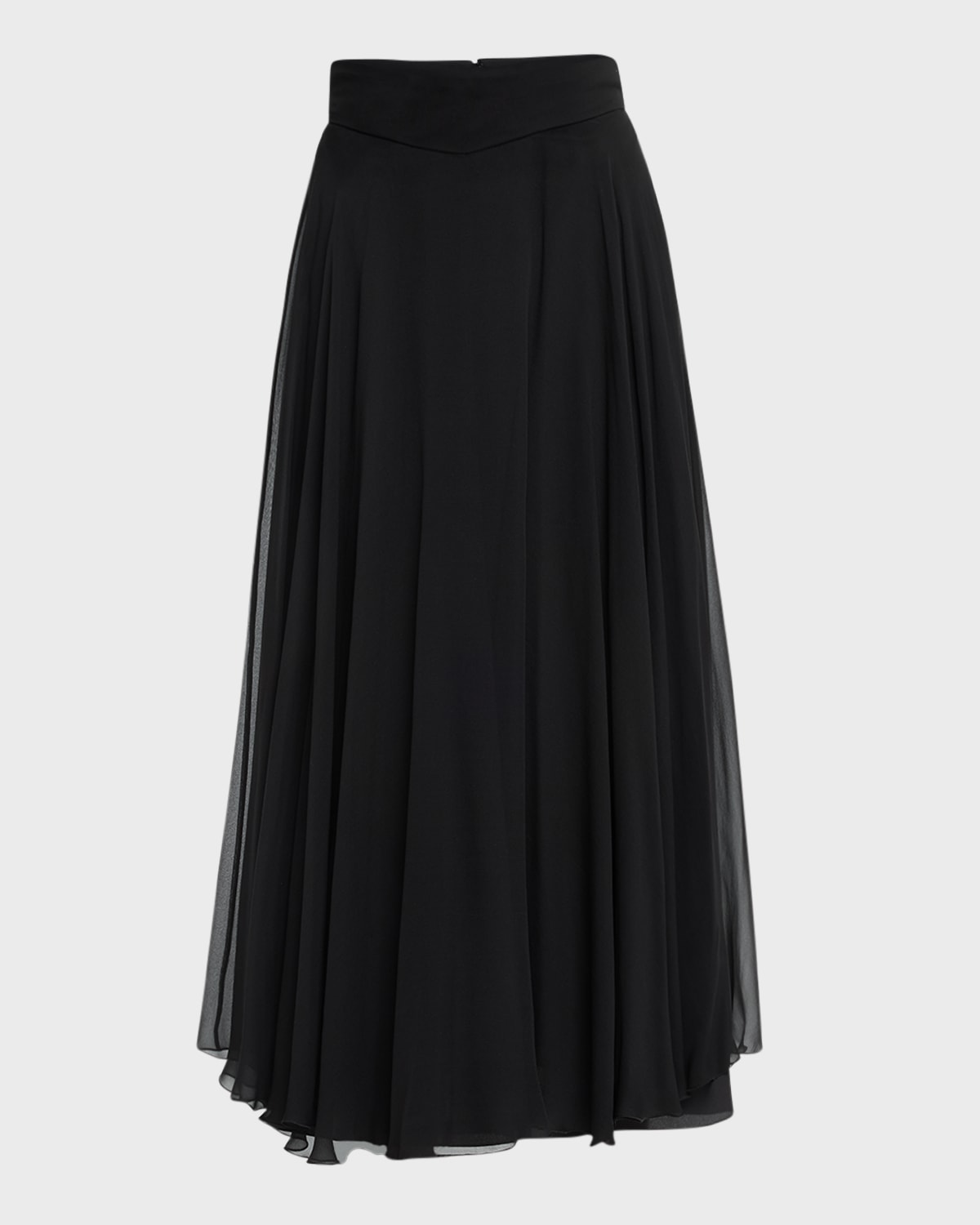 Seta Sheer Chiffon Midi Skirt