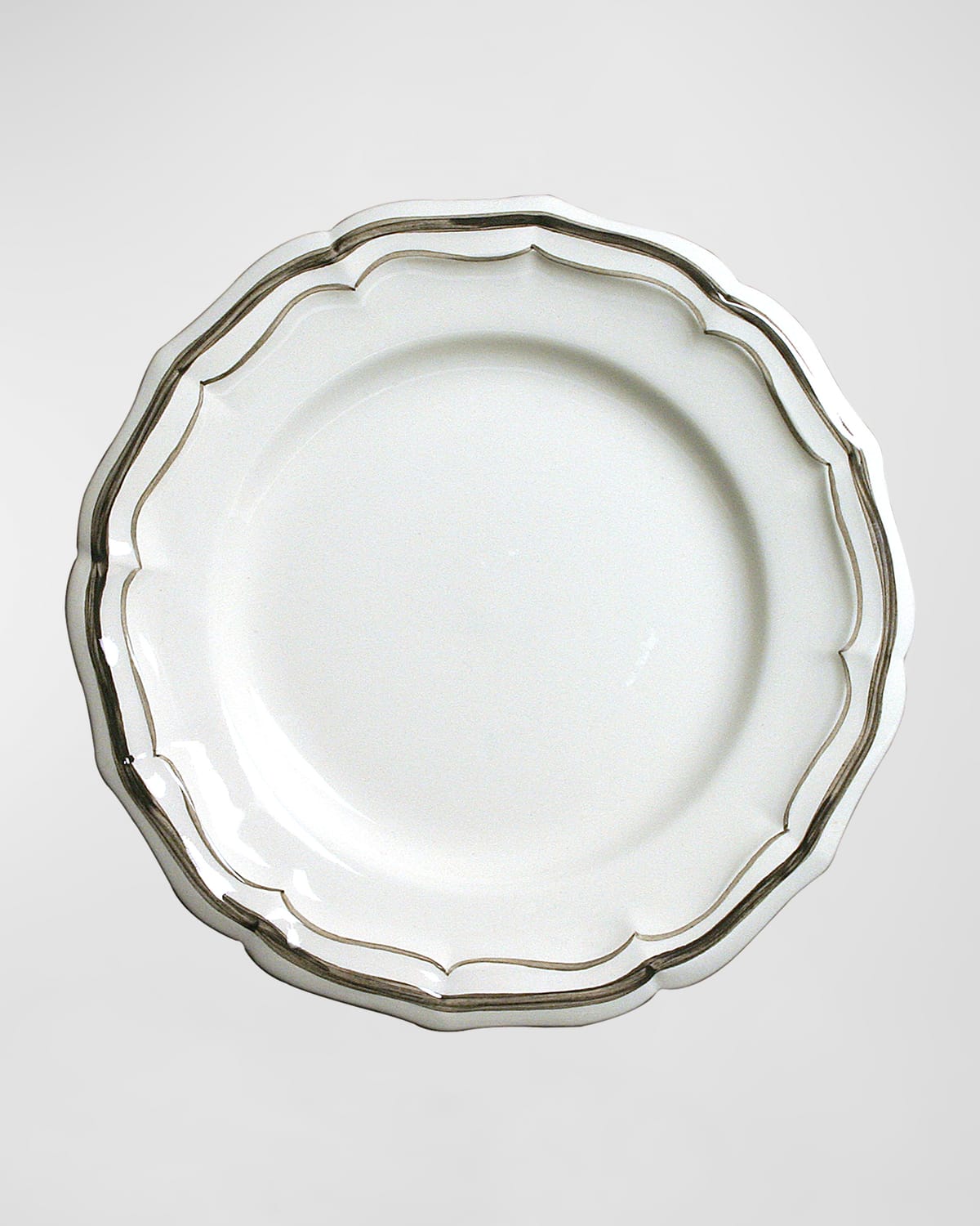 Gien Filet Canape Plate In White