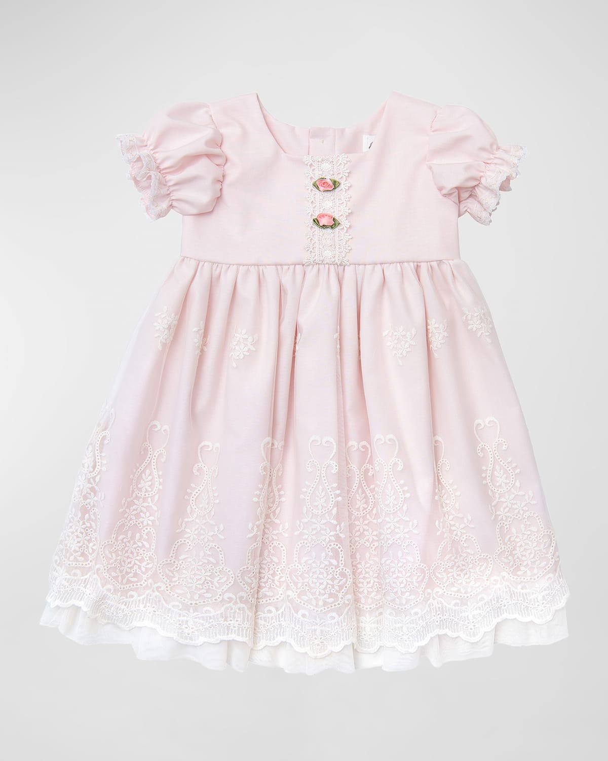 Shop Haute Baby Girl's Sophia Scalloped Lace Dress, 2-6 In Pink