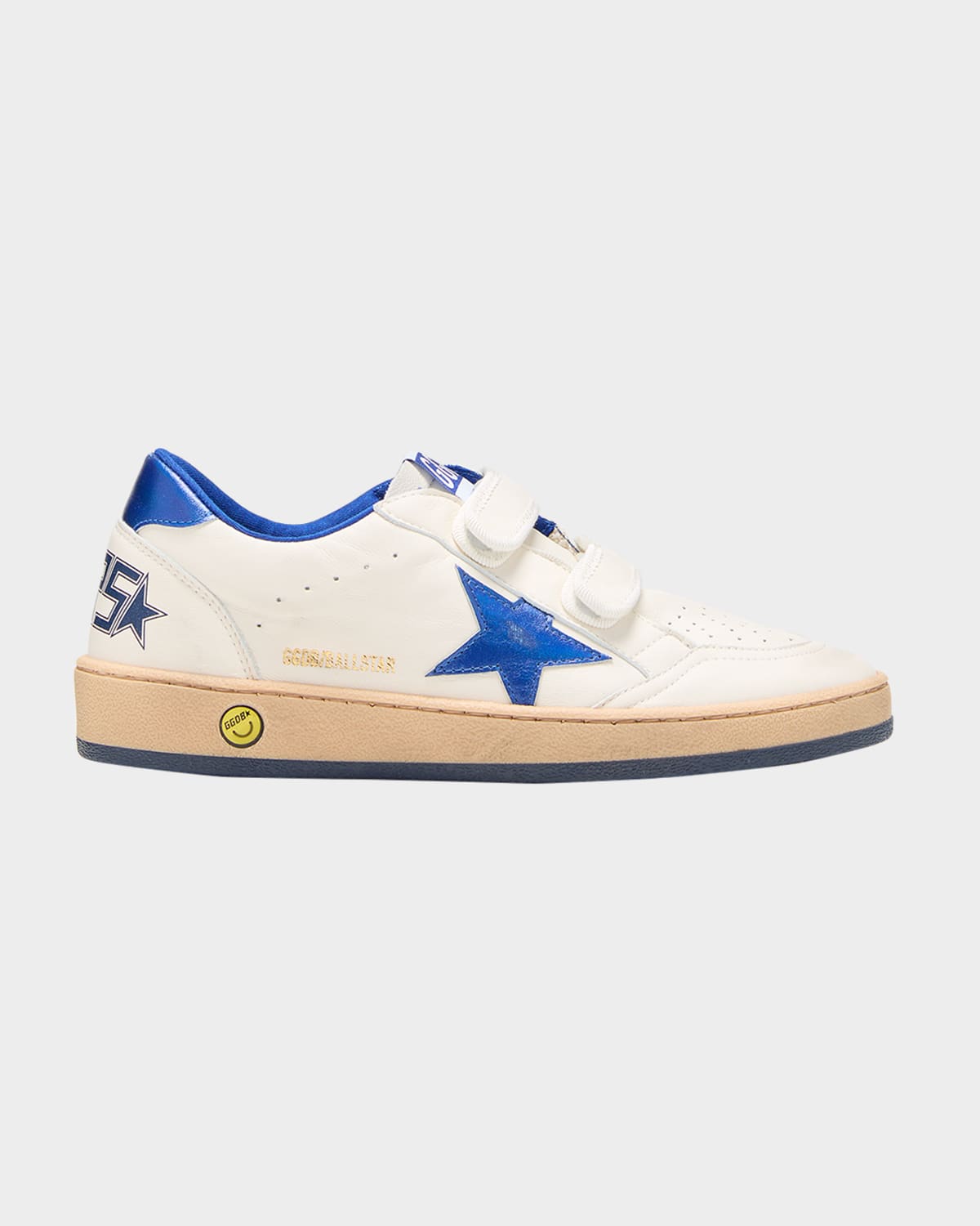 Golden Goose White June Sneakers For Kids With Star And Logo