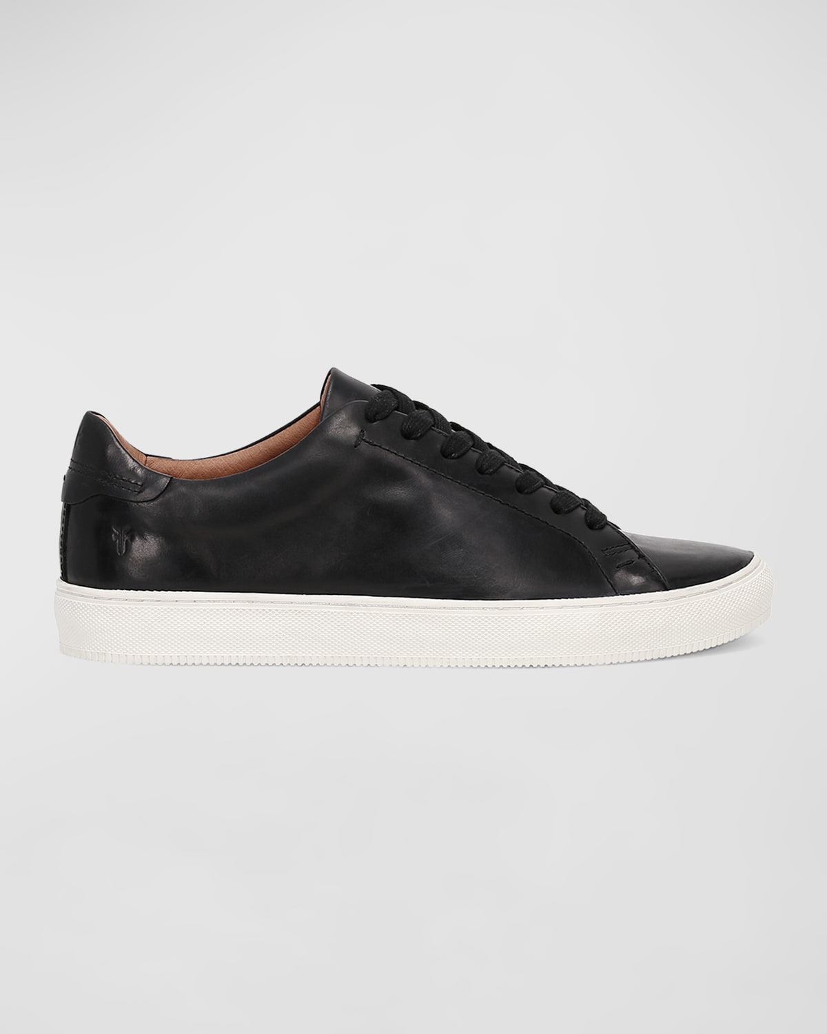 Shop Frye Men's Astor Leather Low-top Sneakers In Black