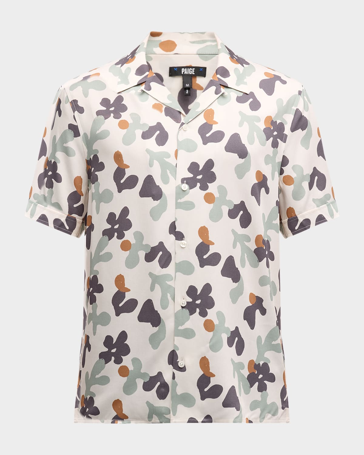 Paige Landon Regular Fit Button Down Camp Shirt In Sprng Brez