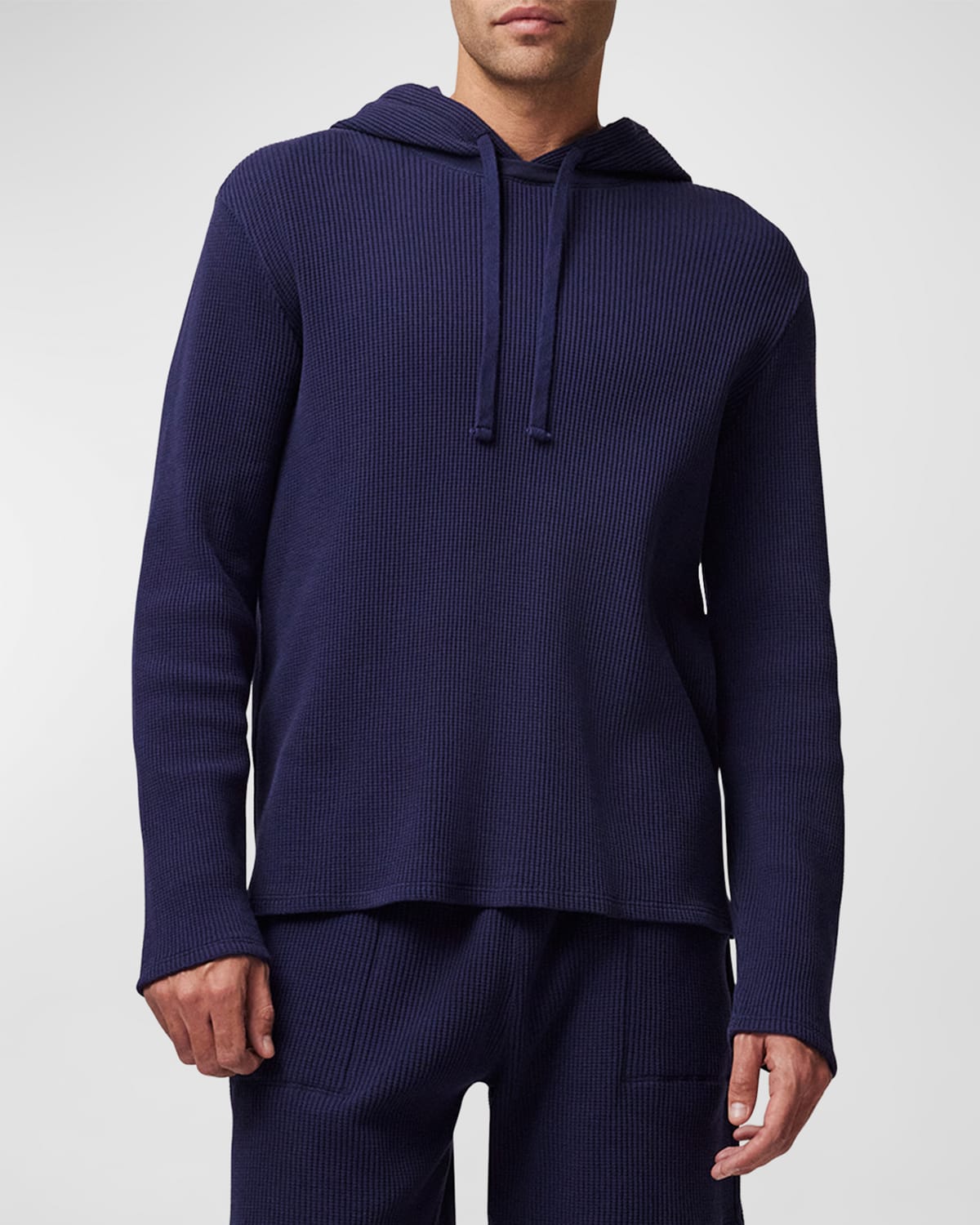 Shop Atm Anthony Thomas Melillo Men's Waffle Knit Hoodie In Ink