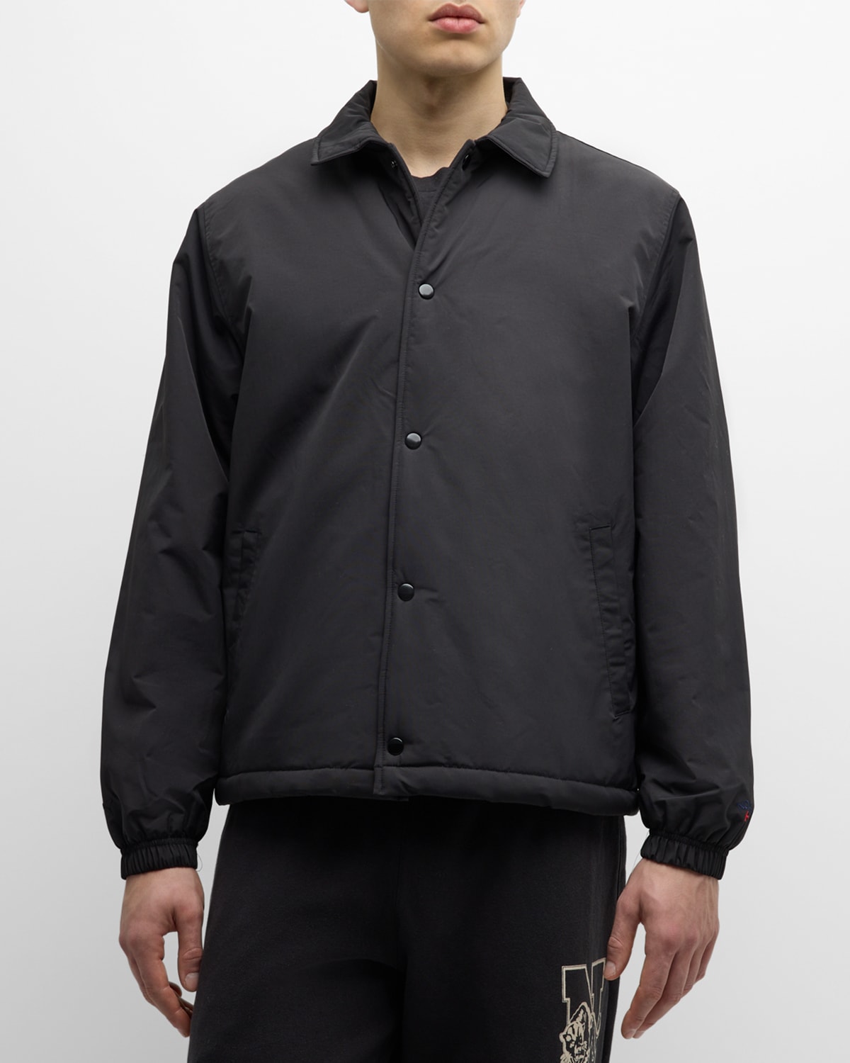 Shop Puma X Noah Men's Sherpa-lined Coach Jacket In Black