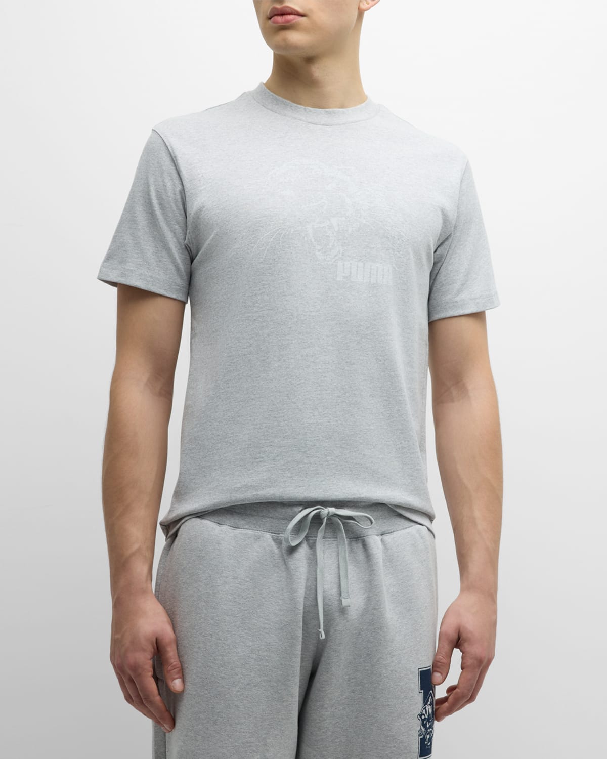 Shop Puma X Noah Men's Short Graphic T-shirt In Grey