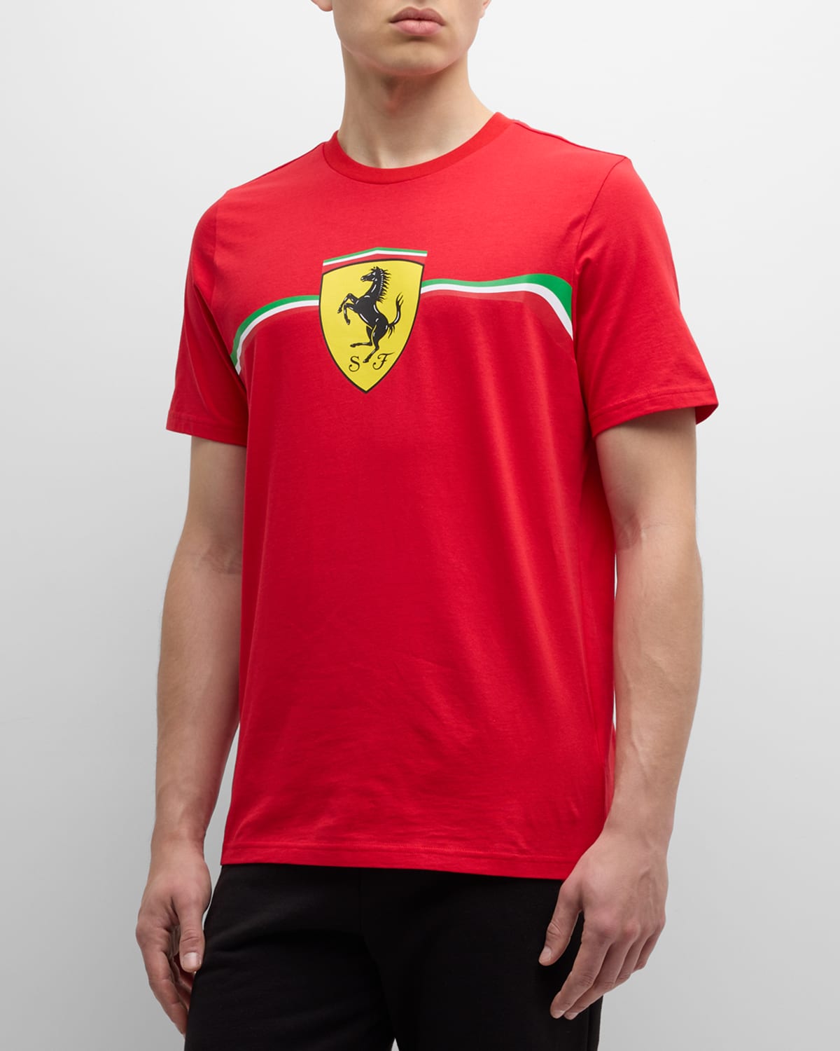 Shop Puma X Ferrari Men's Race Shield Heritage T-shirt In Red