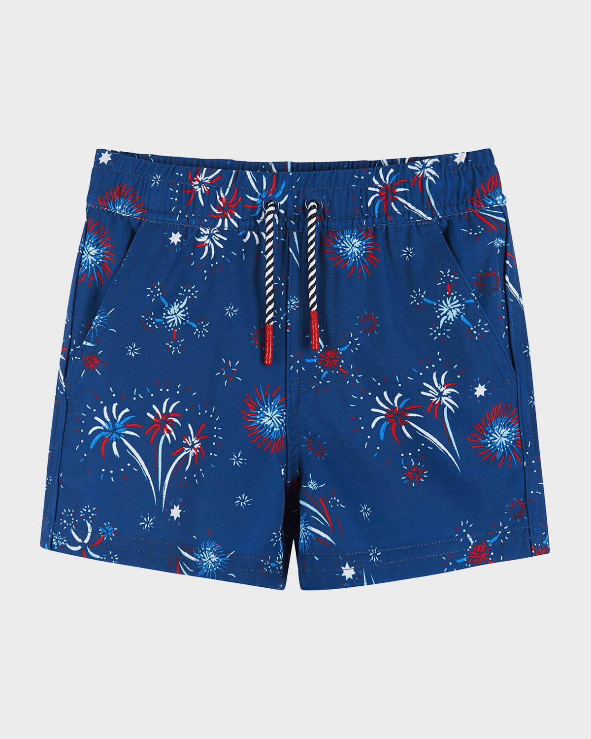 Andy & Evan Kids' Boy's Printed Boardshorts In Navy Firework