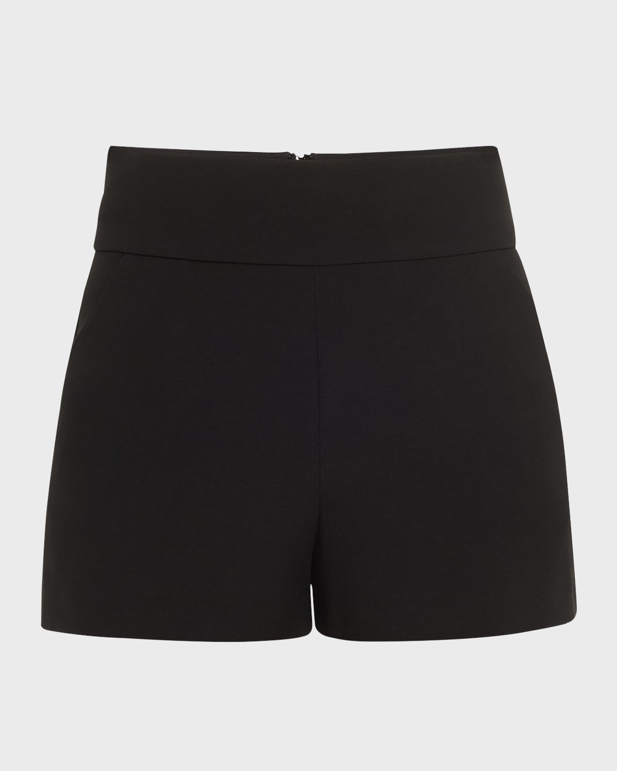 Alice And Olivia Donald High-waist Shorts In Black