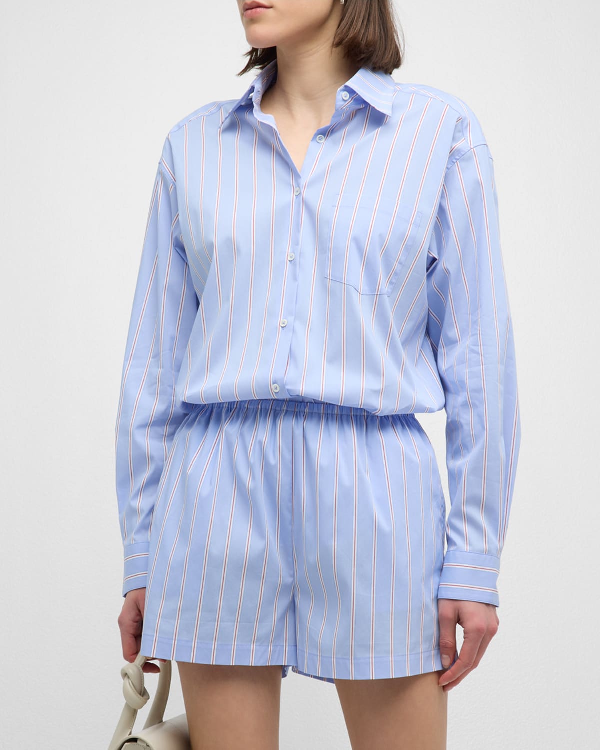 Solid & Striped The Jancy Striped Blouse In Hot Spring Stripe
