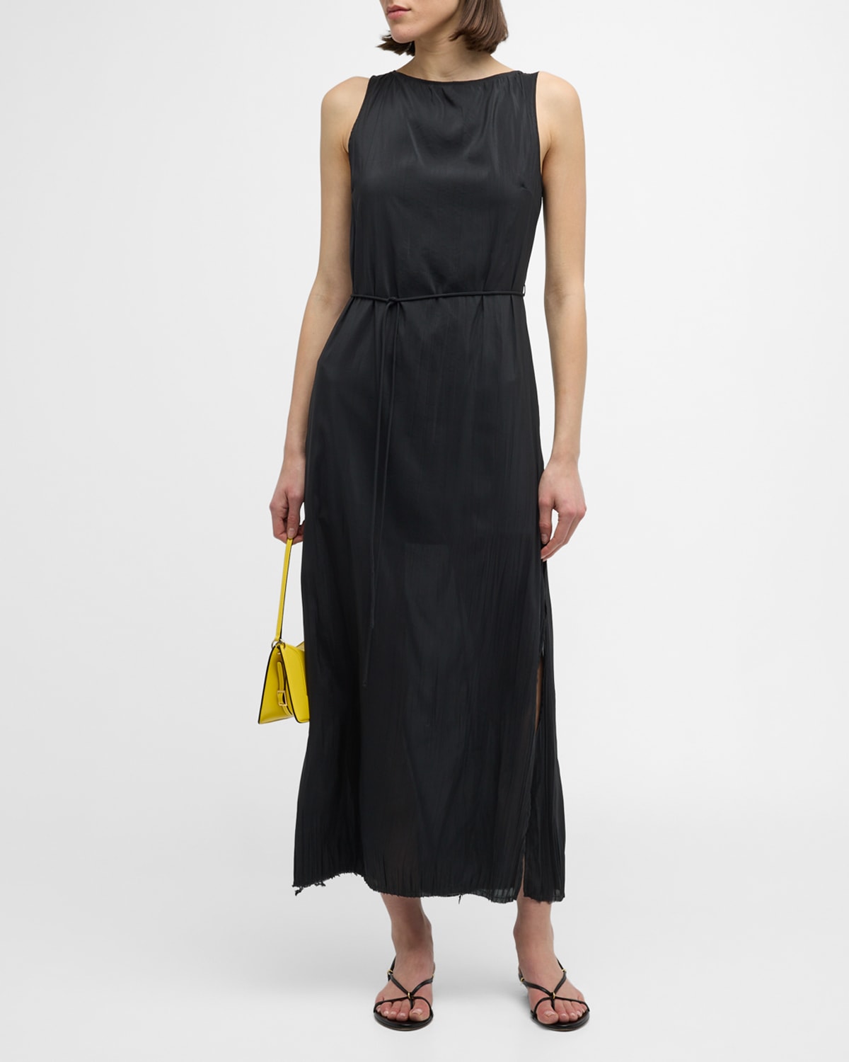 Solid & Striped The Lou Backless Maxi Dress In Noir