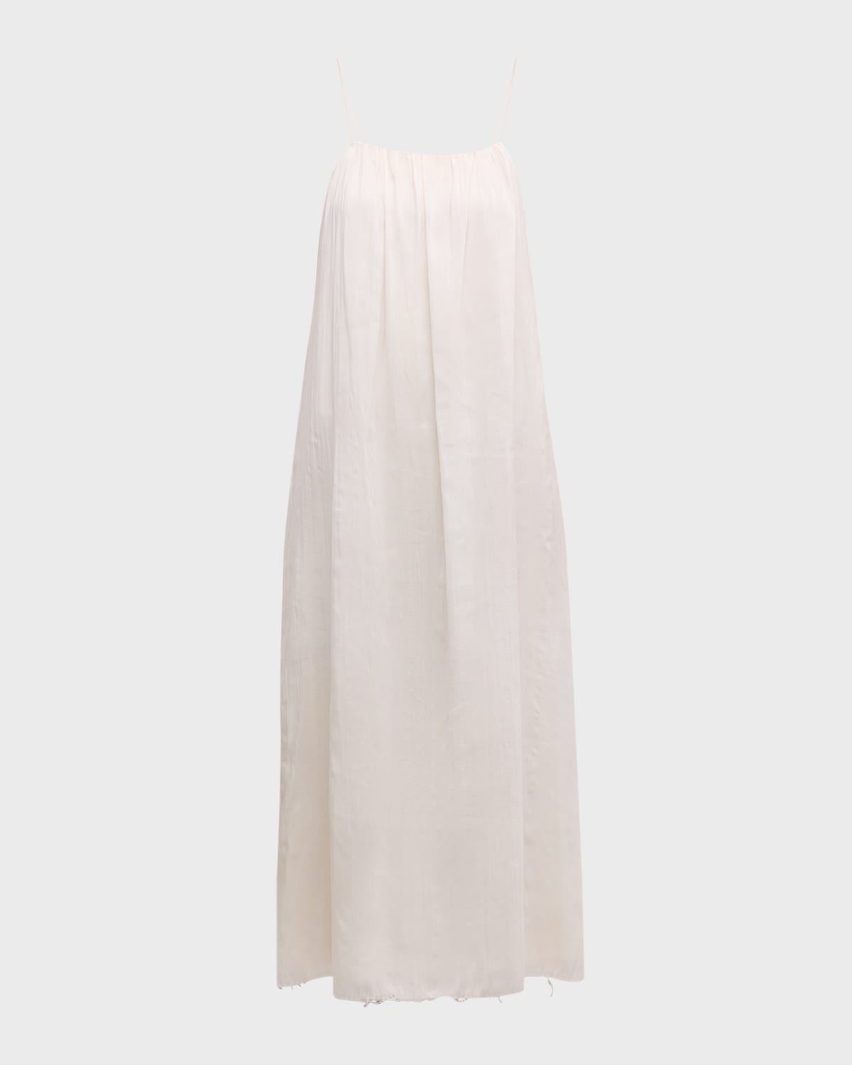 Solid & Striped The Sarai Crepe De Chine Maxi Slip Dress In Ecru