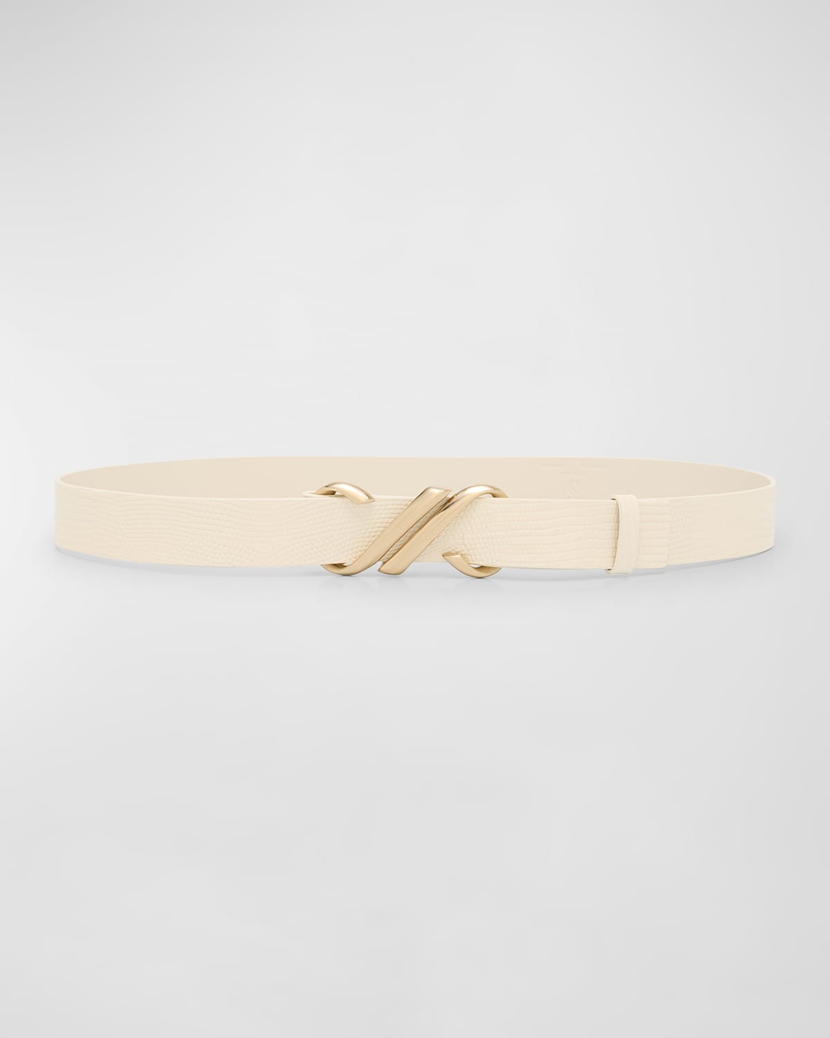 Shop Proenza Schouler Embossed Leather Monogram Belt In Cream