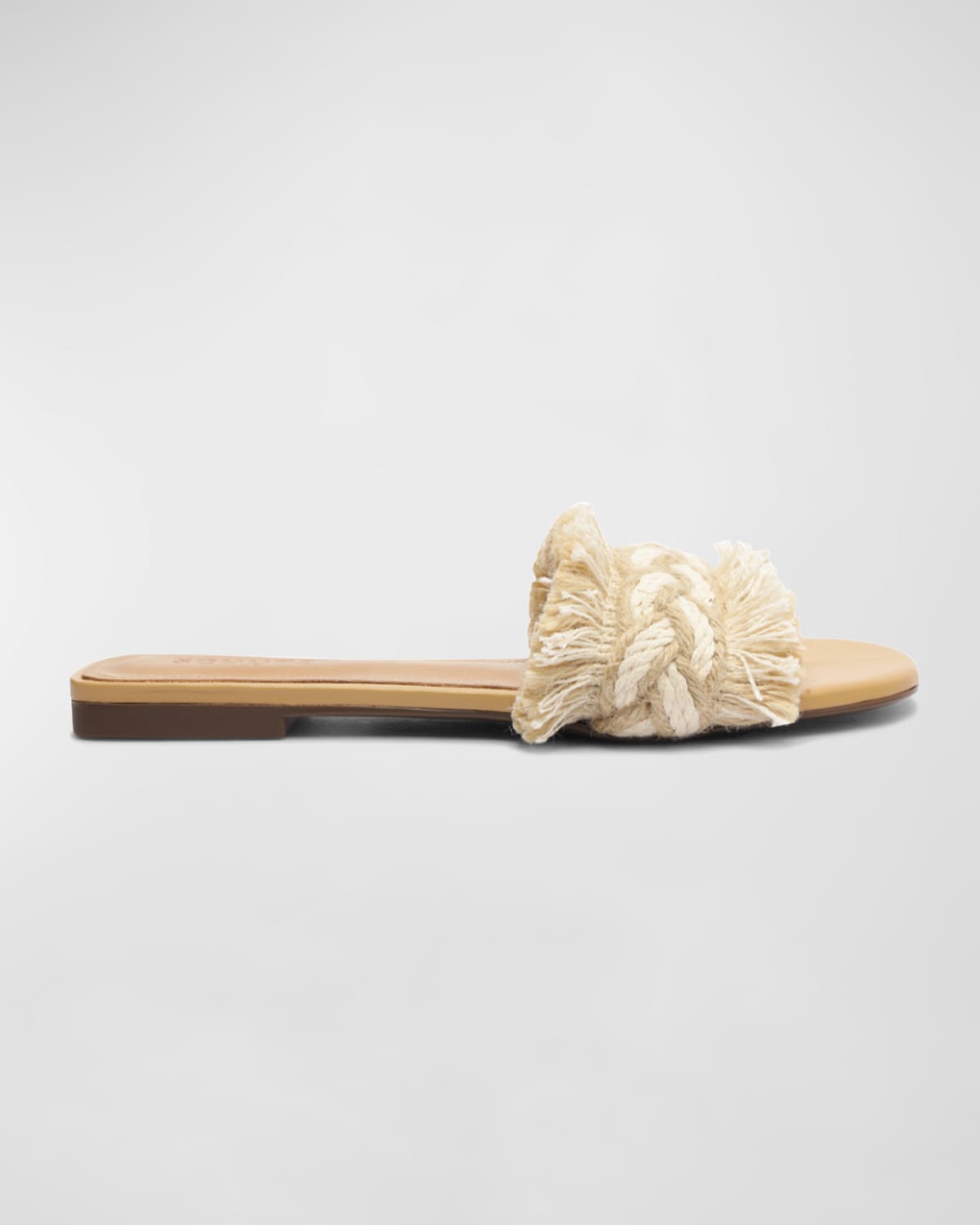 Shop Schutz Adelia Crochet Frayed Slide Sandals In Multineutro