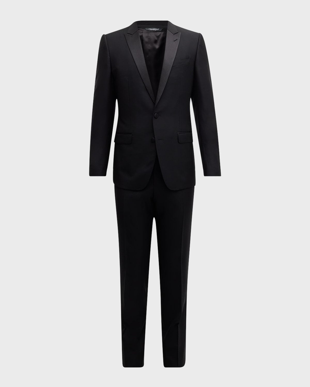 Shop Dolce & Gabbana Men's Martini-fit Tuxedo Suit In Black