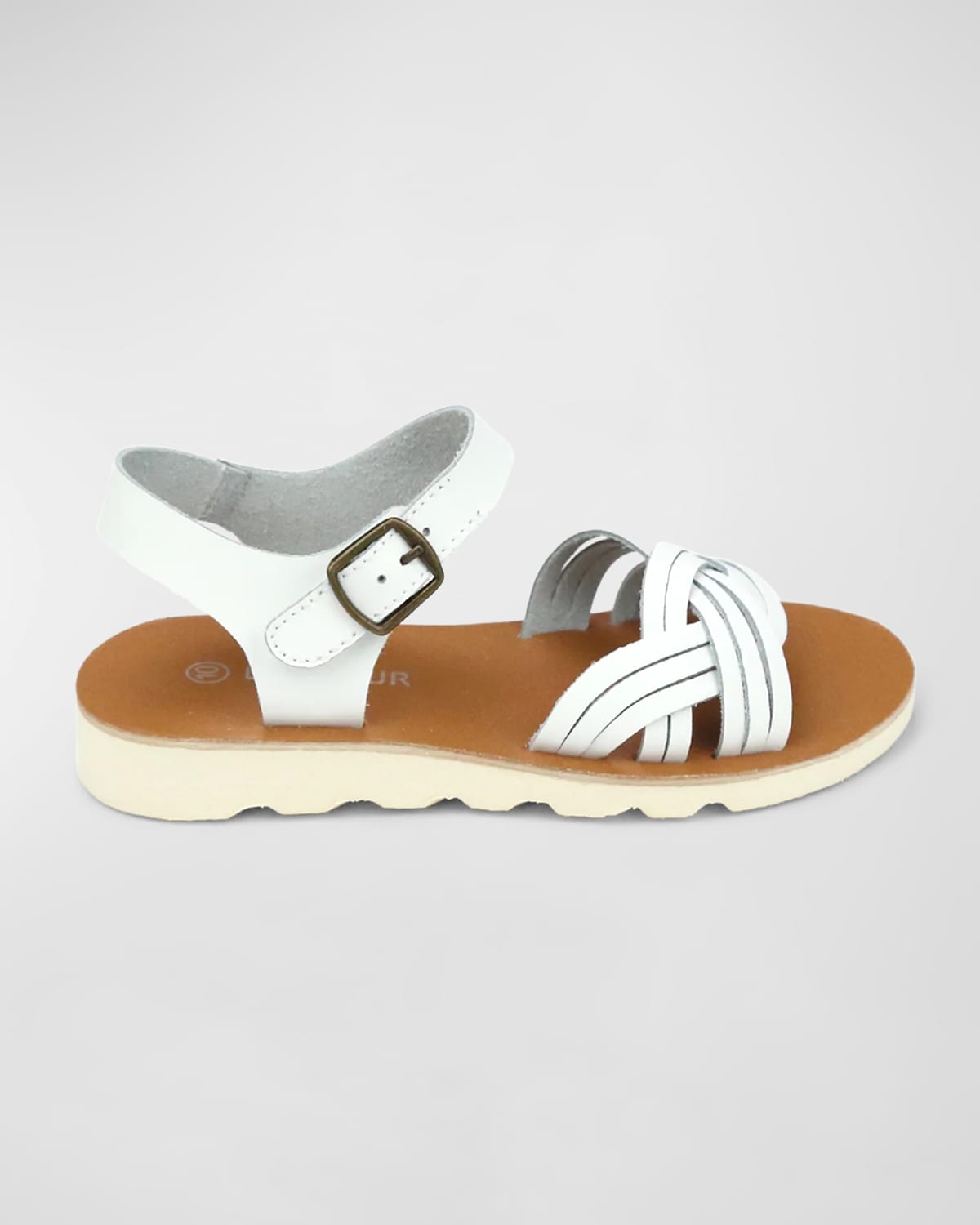 L'AMOUR SHOES GIRL'S ATHENA BRAIDED SANDALS 