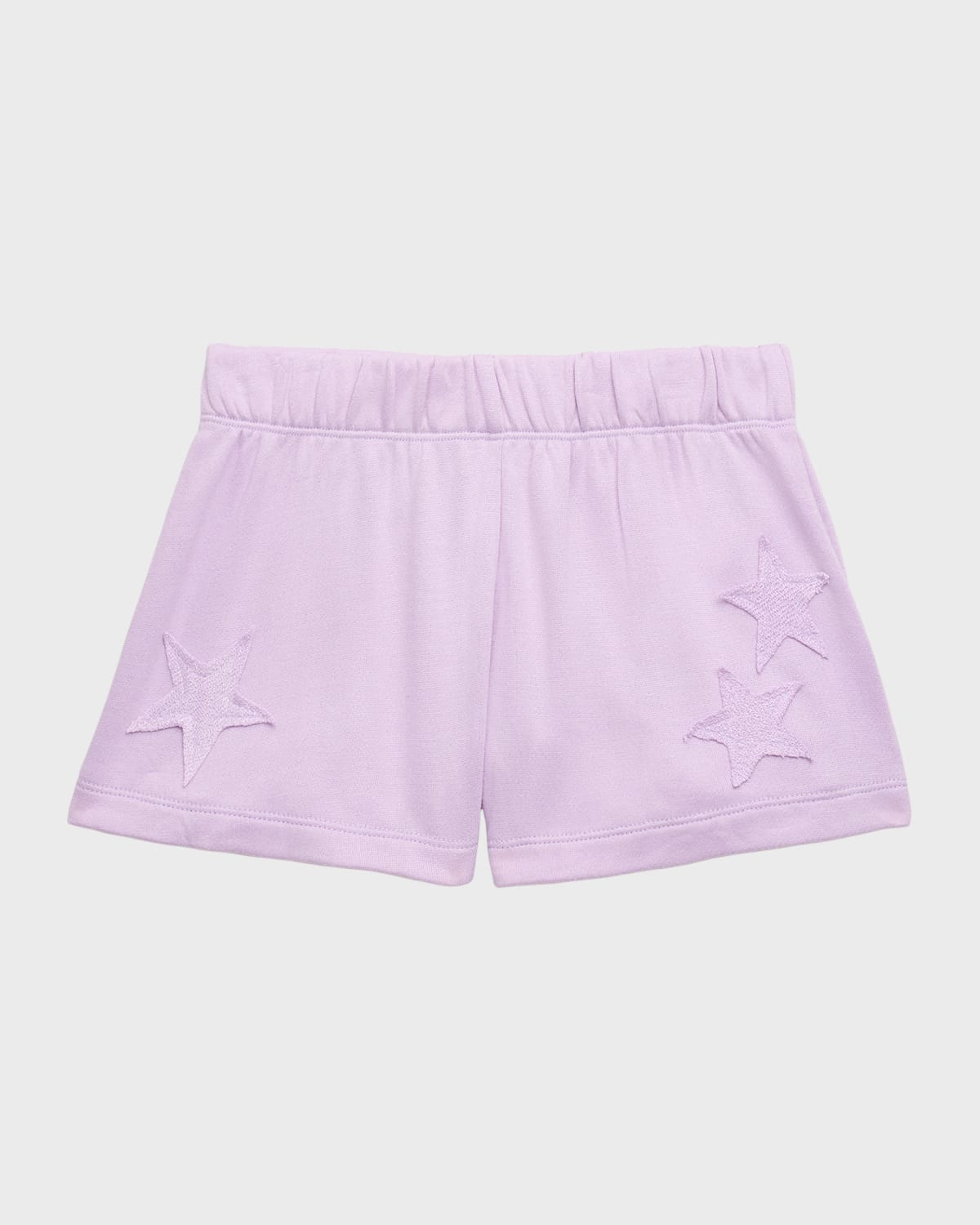 Shop Flowers By Zoe Girl's Laser-cut Star Shorts In Purple