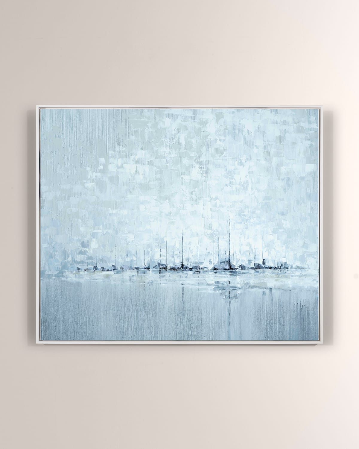Rfa Fine Art Fog Harbor Giclee In Blue