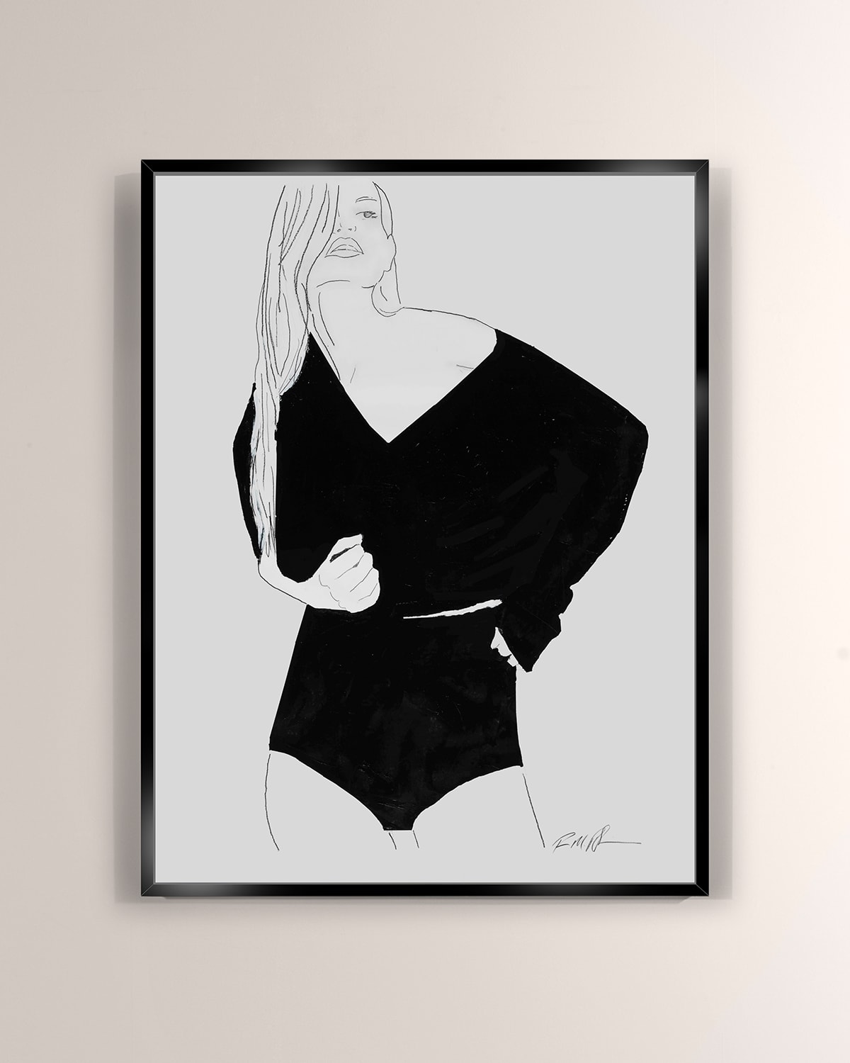 Rfa Fine Art Undress Print In Black