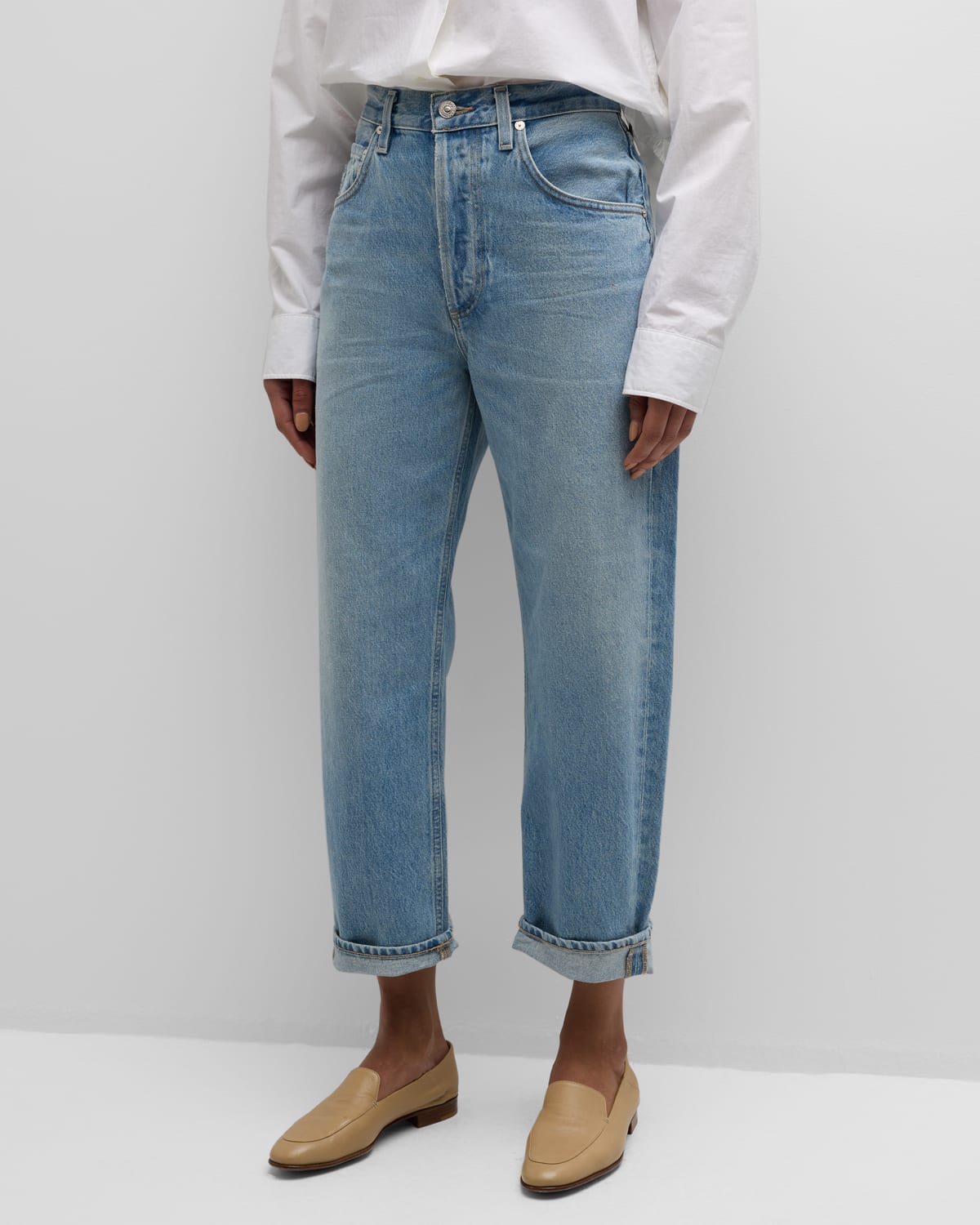 Shop Citizens Of Humanity Dahlia Straight-leg Jeans In Ribbon
