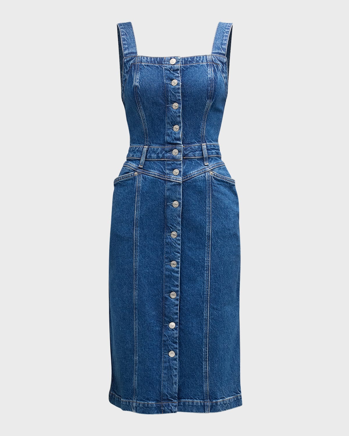 Shop Rails Malibu Denim Midi Dress In Mazarine